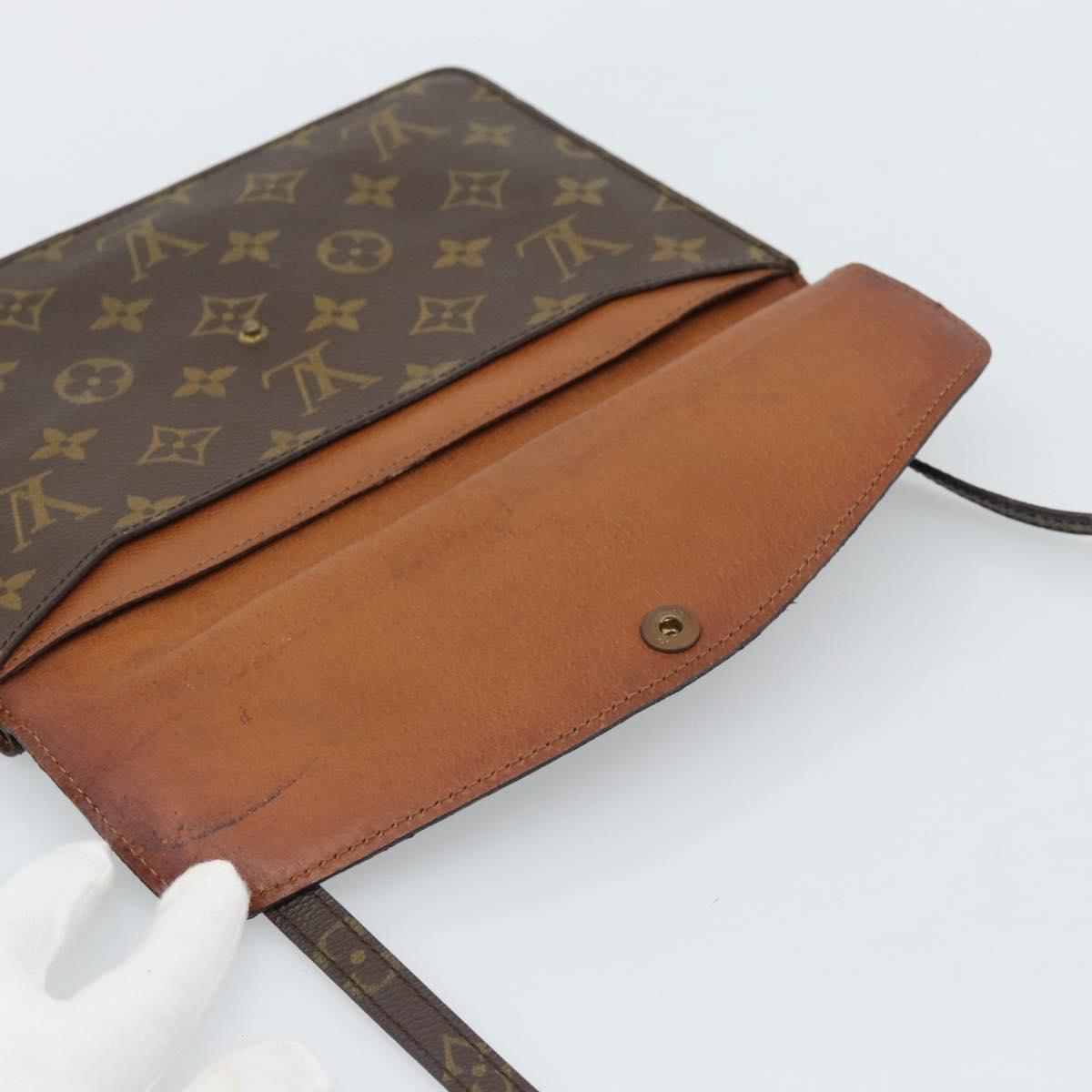 LOUIS VUITTON Monogram Double Rabat Shoulder Bag M51815 LV Auth 185641