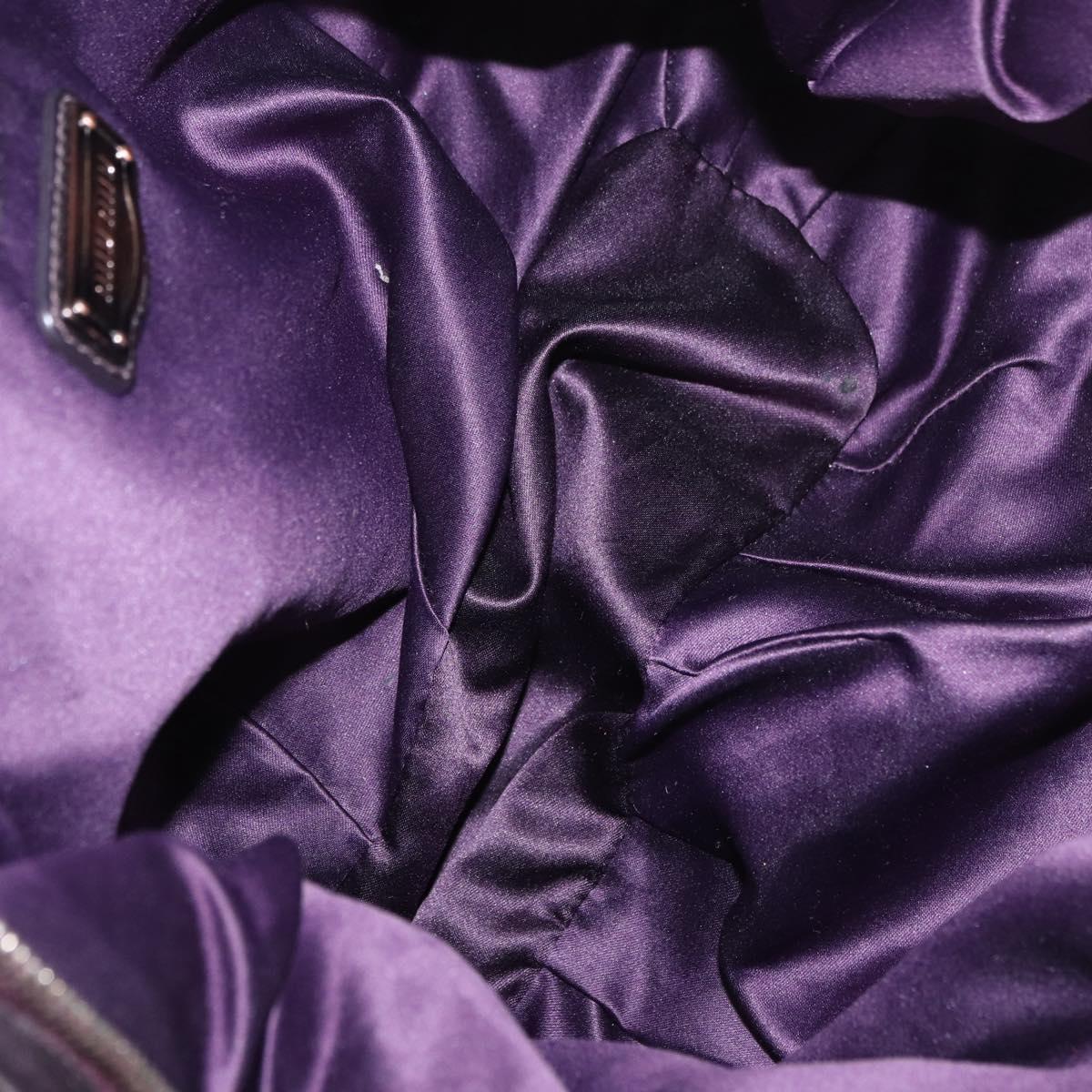 Miu Miu Hand Bag Leather Purple Auth 185647M