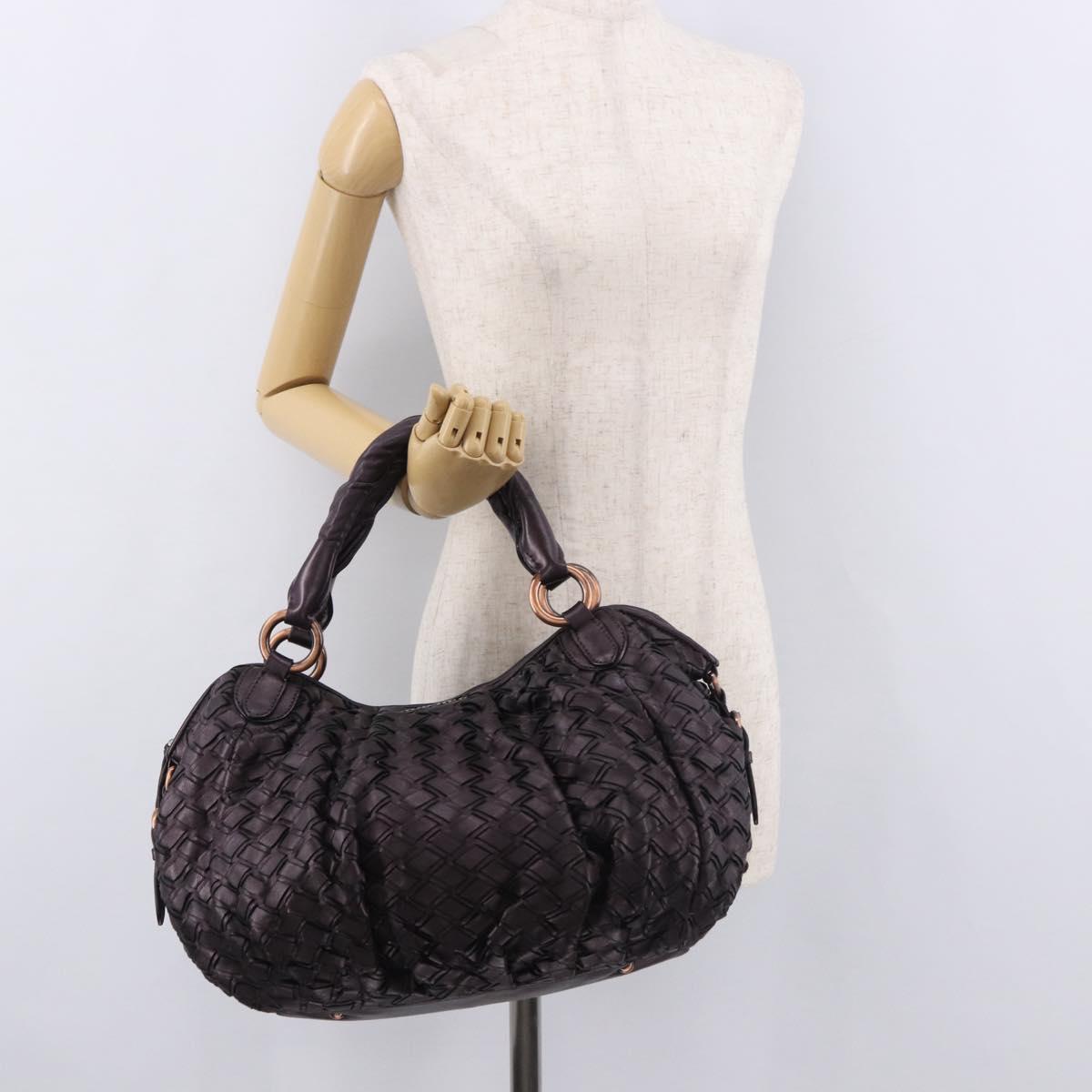 Miu Miu Hand Bag Leather Purple Auth 185647M