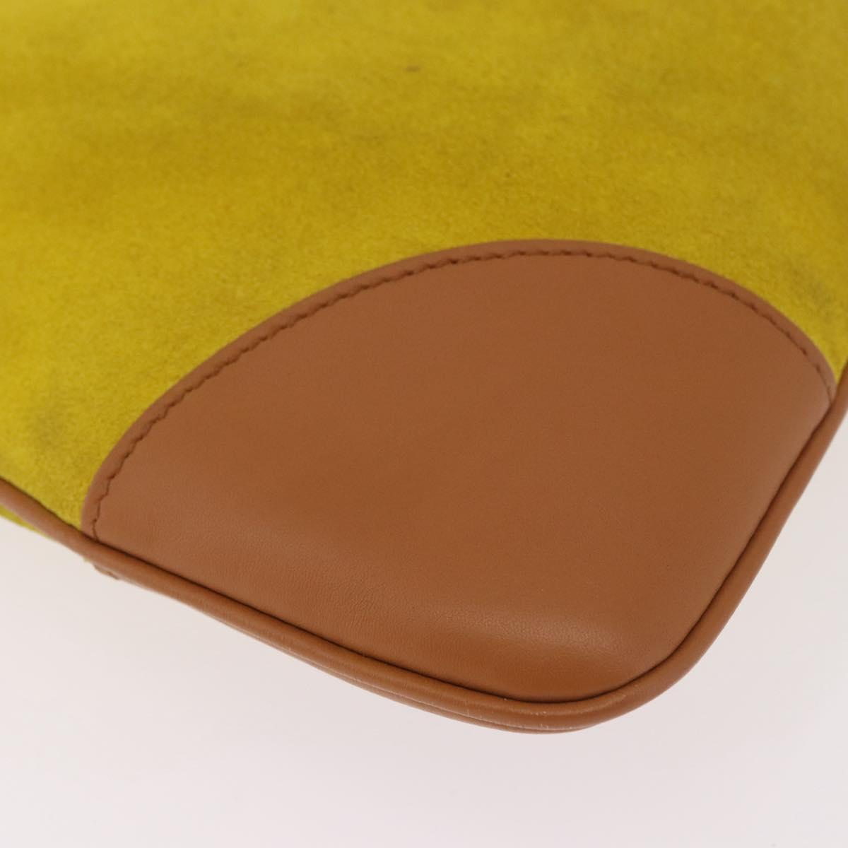 GUCCI Jackie Shoulder Bag Suede Yellow Gold 001 4060 Auth 185648