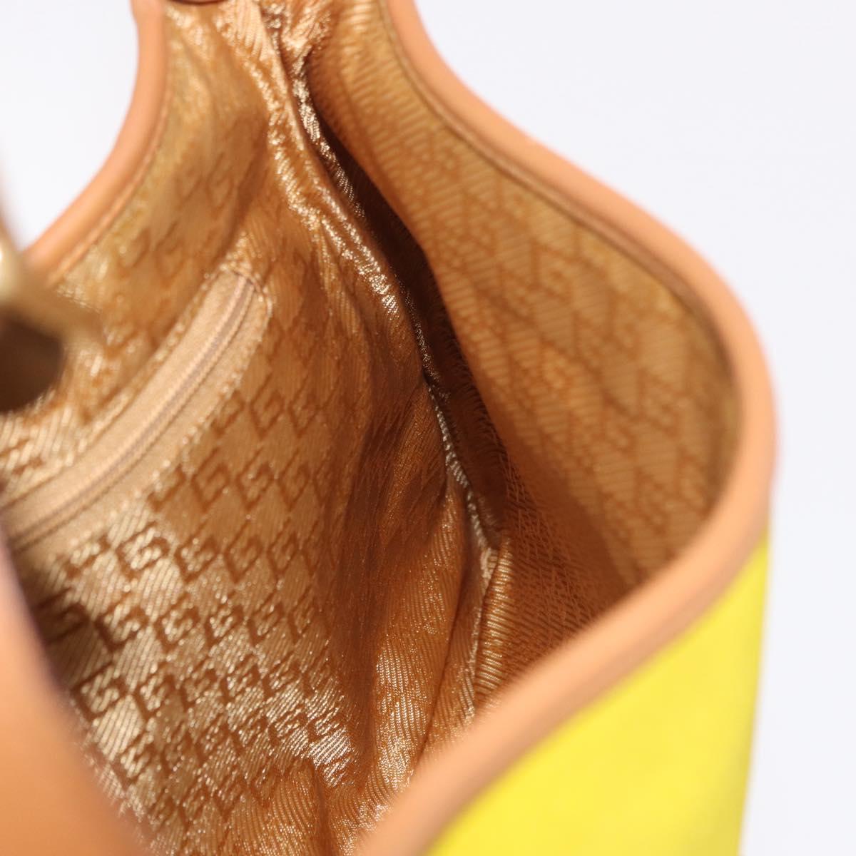 GUCCI Jackie Shoulder Bag Suede Yellow Gold 001 4060 Auth 185648