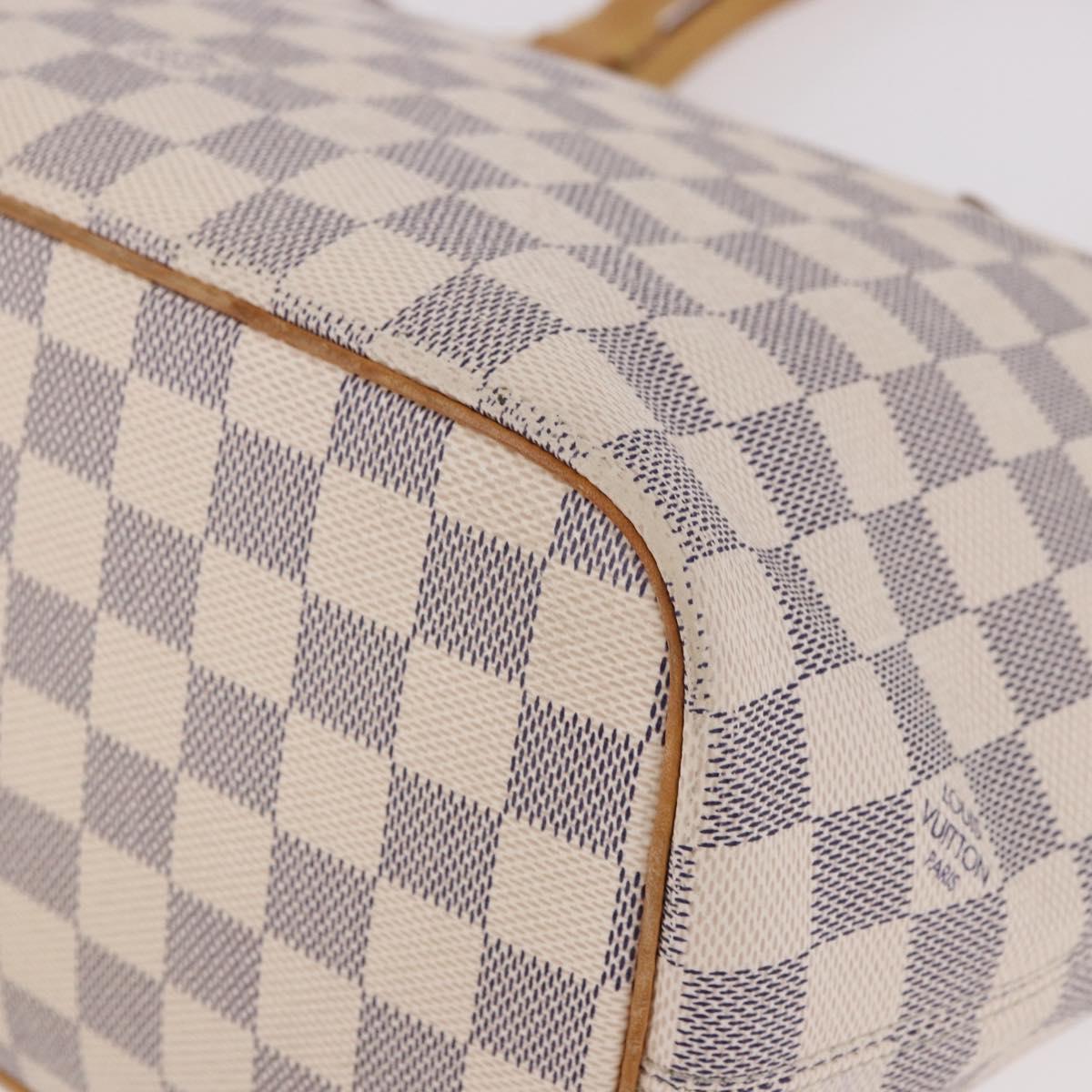 LOUIS VUITTON Damier Azur Saleya PM Tote Bag N51186 LV Auth 185655