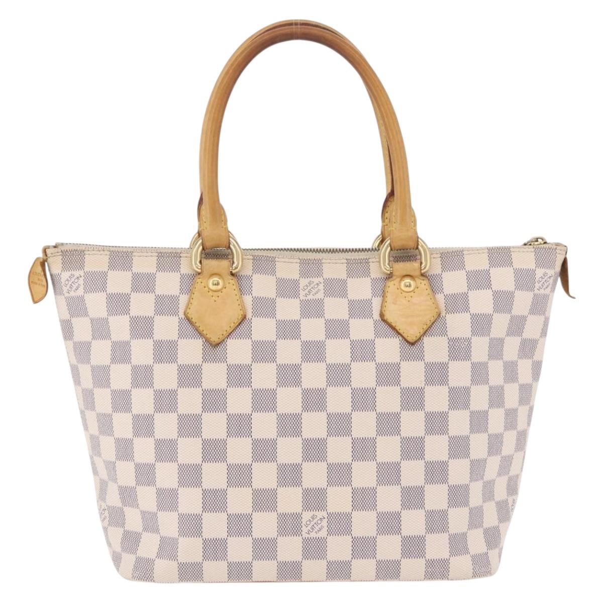 LOUIS VUITTON Damier Azur Saleya PM Tote Bag N51186 LV Auth 185655