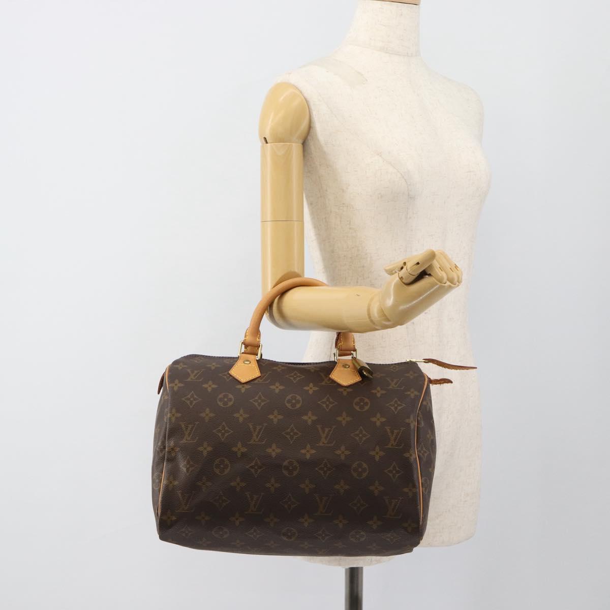 LOUIS VUITTON Monogram Speedy 30 Hand Bag M41526 LV Auth 185656SAV