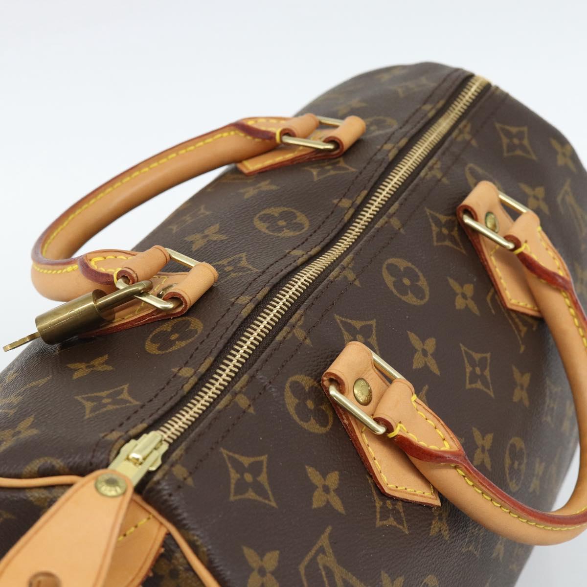 LOUIS VUITTON Monogram Speedy 30 Hand Bag M41526 LV Auth 185656SAV