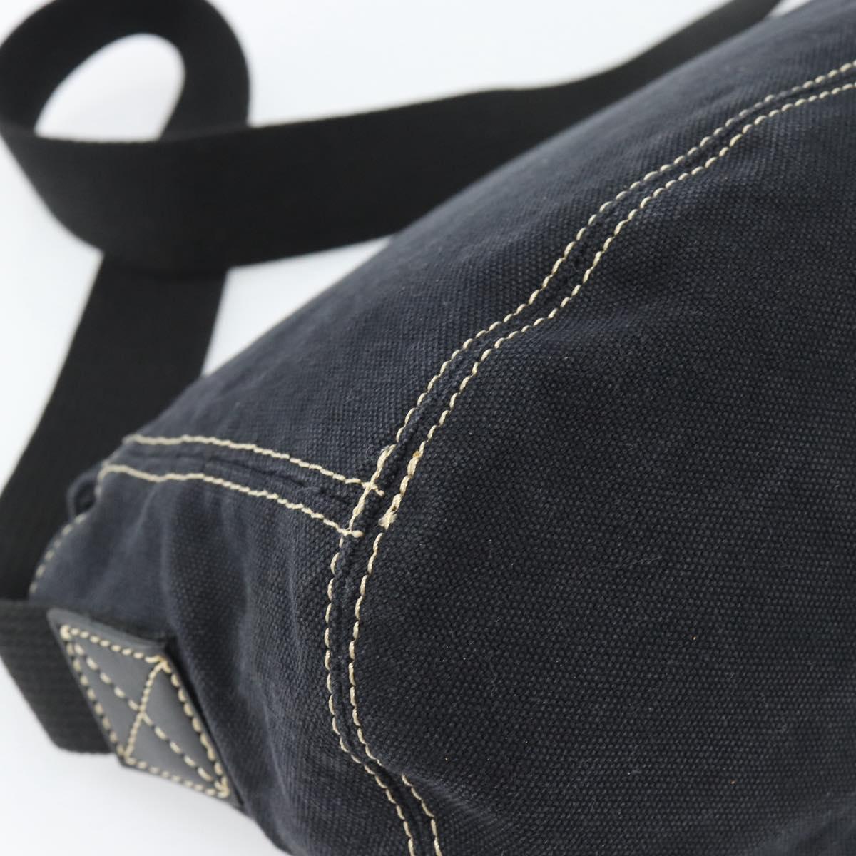 Vivienne Westwood Shoulder Bag Canvas Black Gold Auth 185669A