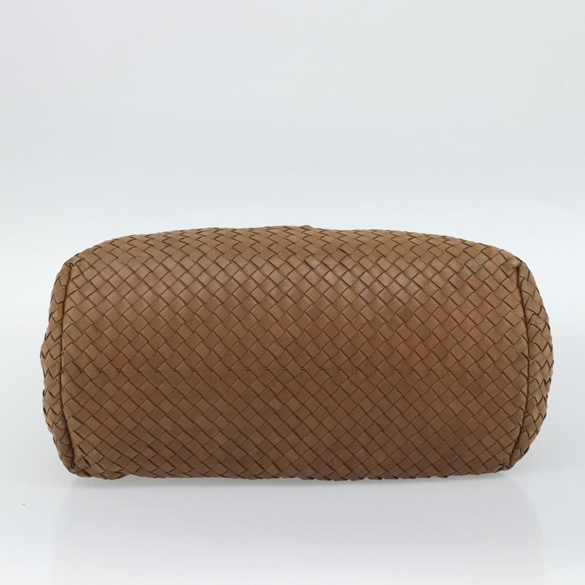BOTTEGA VENETA INTRECCIATO Hand Bag Leather Brown Gold 171265 Auth 185676