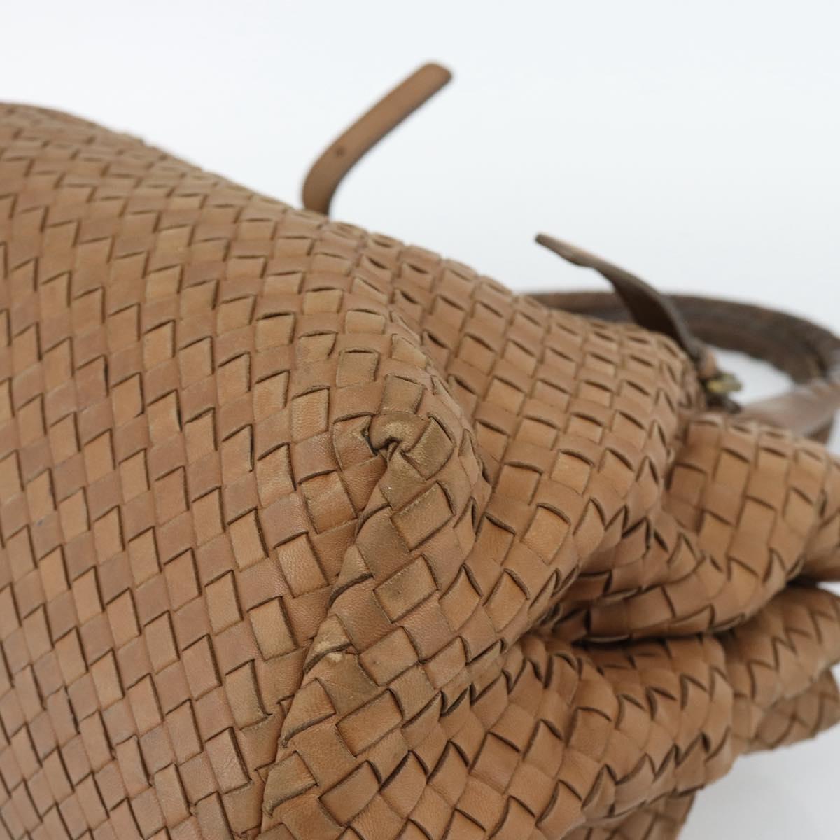 BOTTEGA VENETA INTRECCIATO Hand Bag Leather Brown Gold 171265 Auth 185676