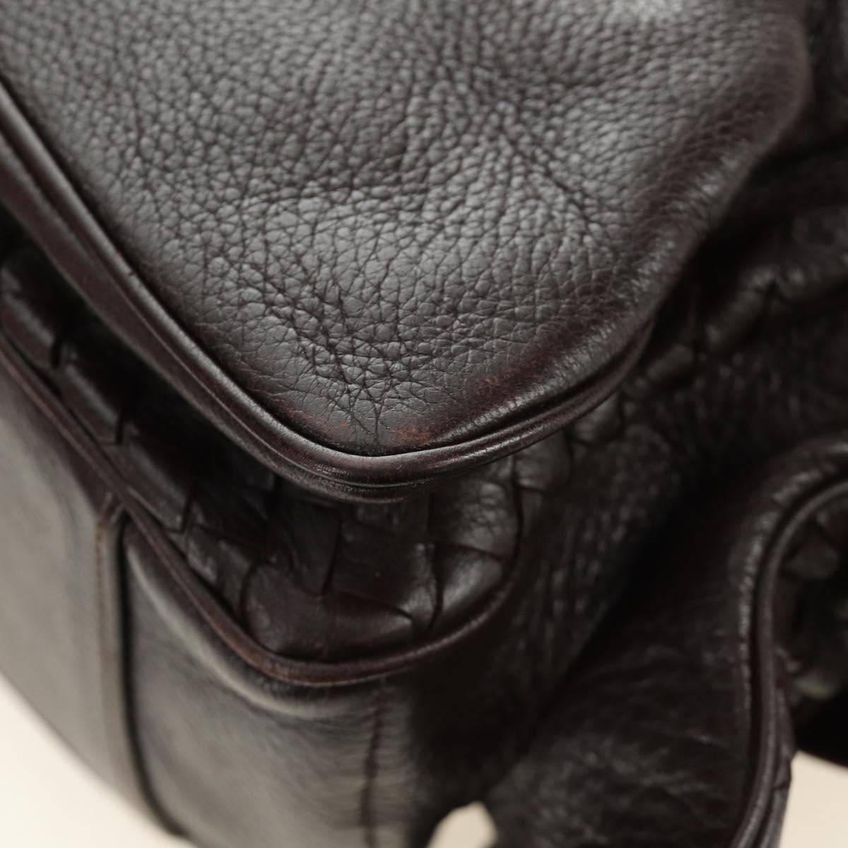 BOTTEGA VENETA INTRECCIATO Cocker Hand Bag Leather Brown Auth 185683V