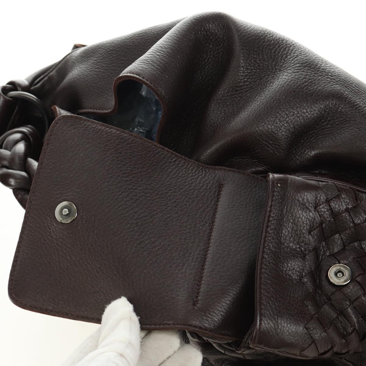BOTTEGA VENETA INTRECCIATO Cocker Hand Bag Leather Brown Auth 185683V