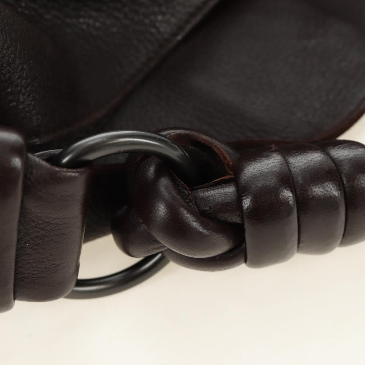 BOTTEGA VENETA INTRECCIATO Cocker Hand Bag Leather Brown Auth 185683V