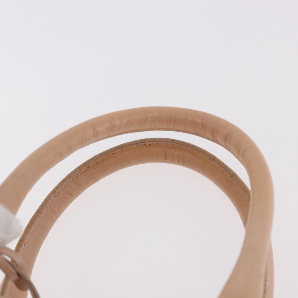 FENDI Zucchino Canvas Hand Bag Pink Gold Auth 185684