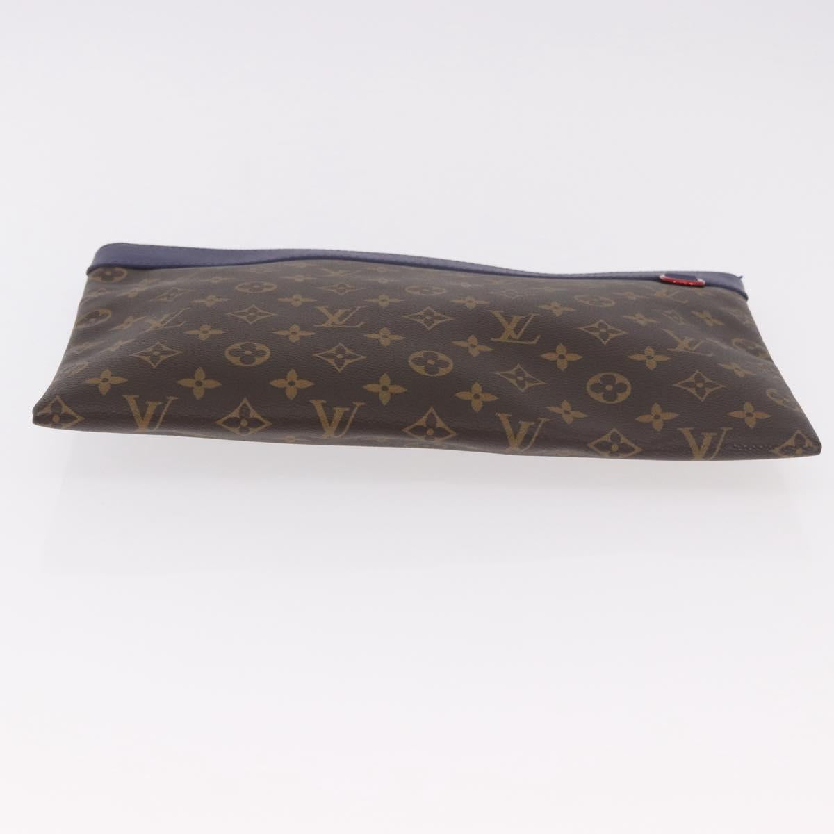 LOUIS VUITTON Monogram Pochette Apollo Clutch Bag Blue M63048 LV Auth 185686