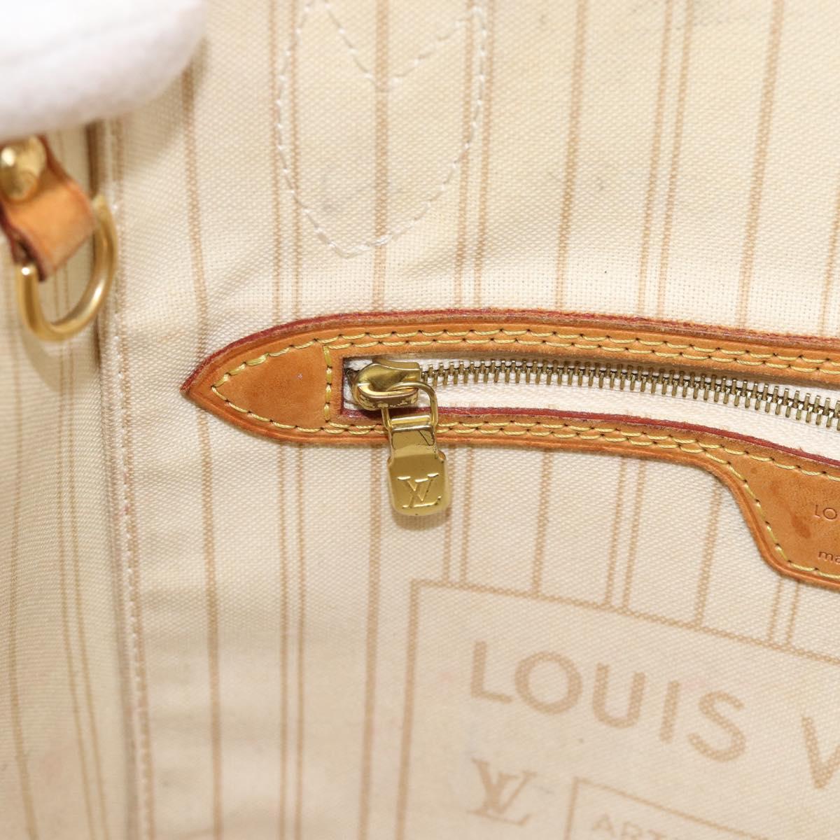 LOUIS VUITTON Damier Azur Neverfull PM Tote Bag N41362 LV Auth 185688