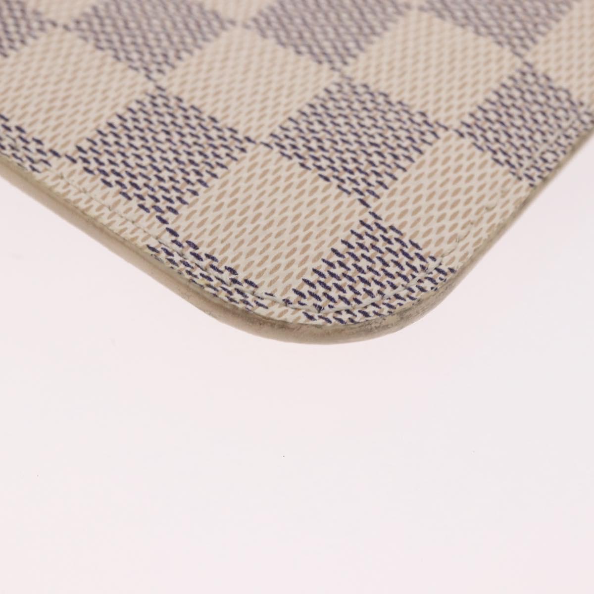 LOUIS VUITTON Damier Azur Neverfull PM Pouch Accessory Pouch LV Auth 185689