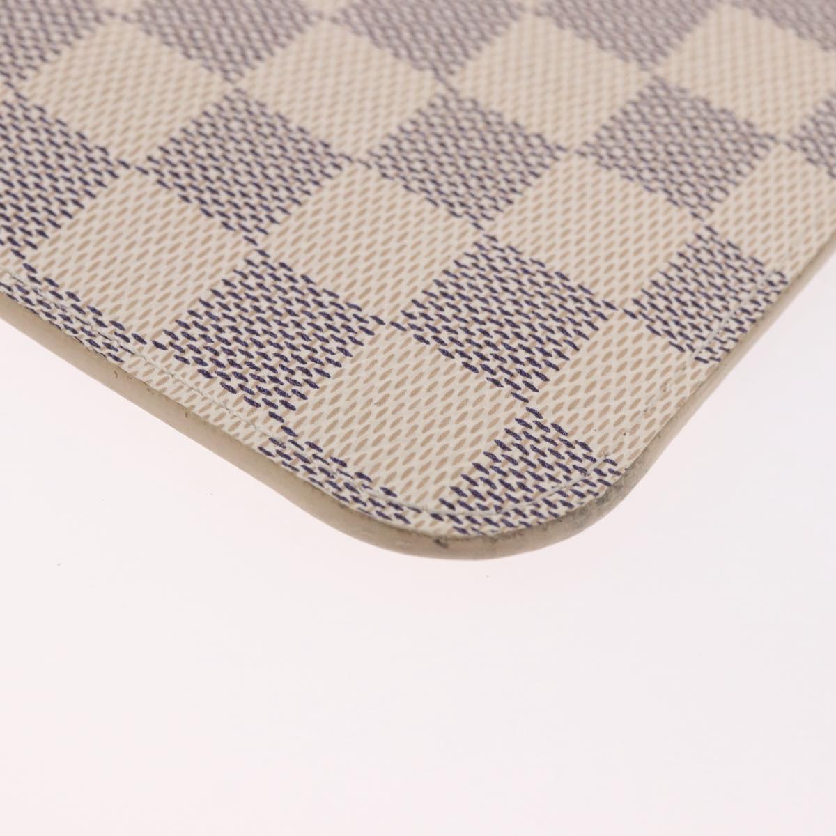 LOUIS VUITTON Damier Azur Neverfull PM Pouch Accessory Pouch LV Auth 185689