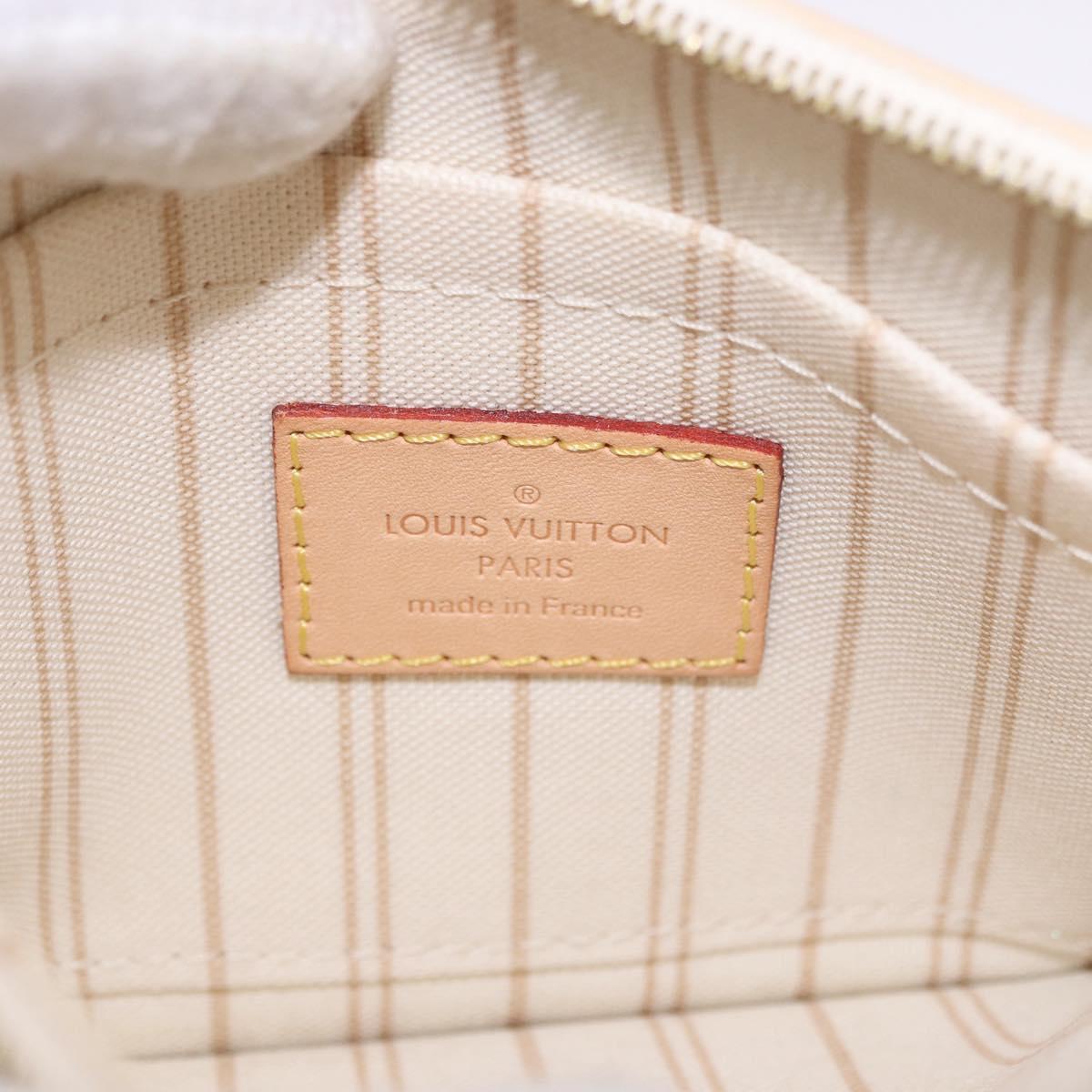 LOUIS VUITTON Damier Azur Neverfull PM Pouch Accessory Pouch LV Auth 185689