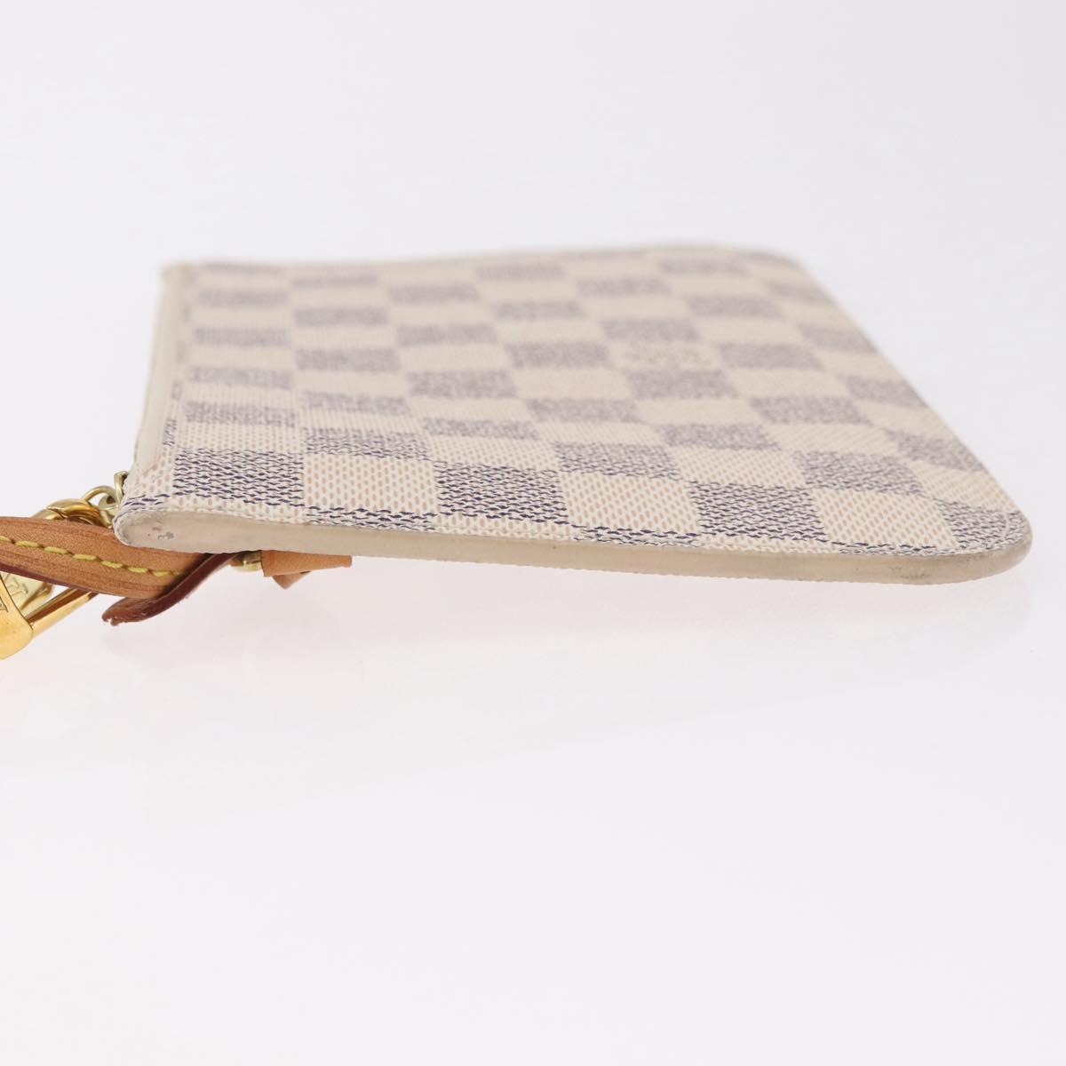 LOUIS VUITTON Damier Azur Neverfull PM Pouch Accessory Pouch LV Auth 185689