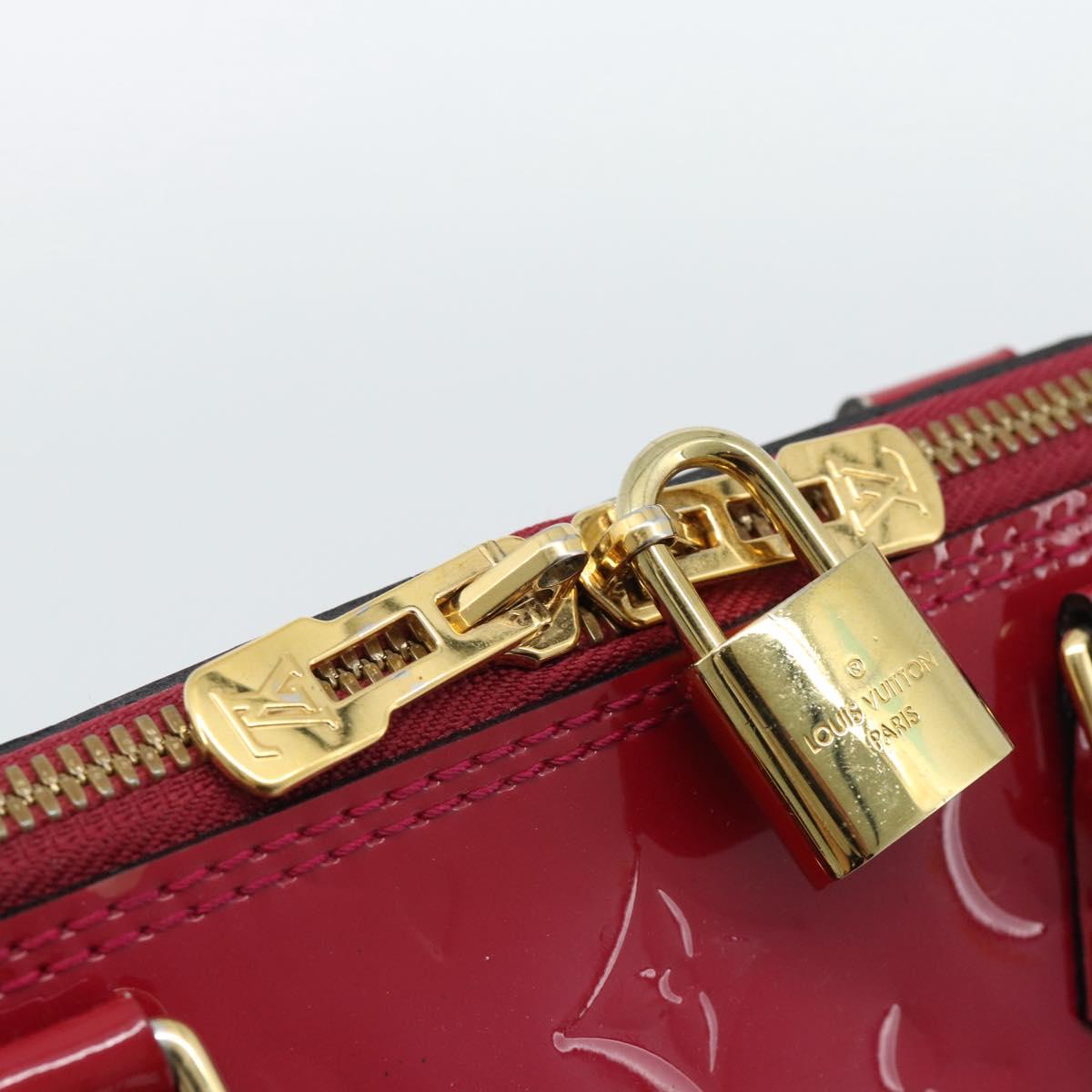 LOUIS VUITTON Monogram Vernis Alma PM Hand Bag Pink M50561 LV Auth 185695A
