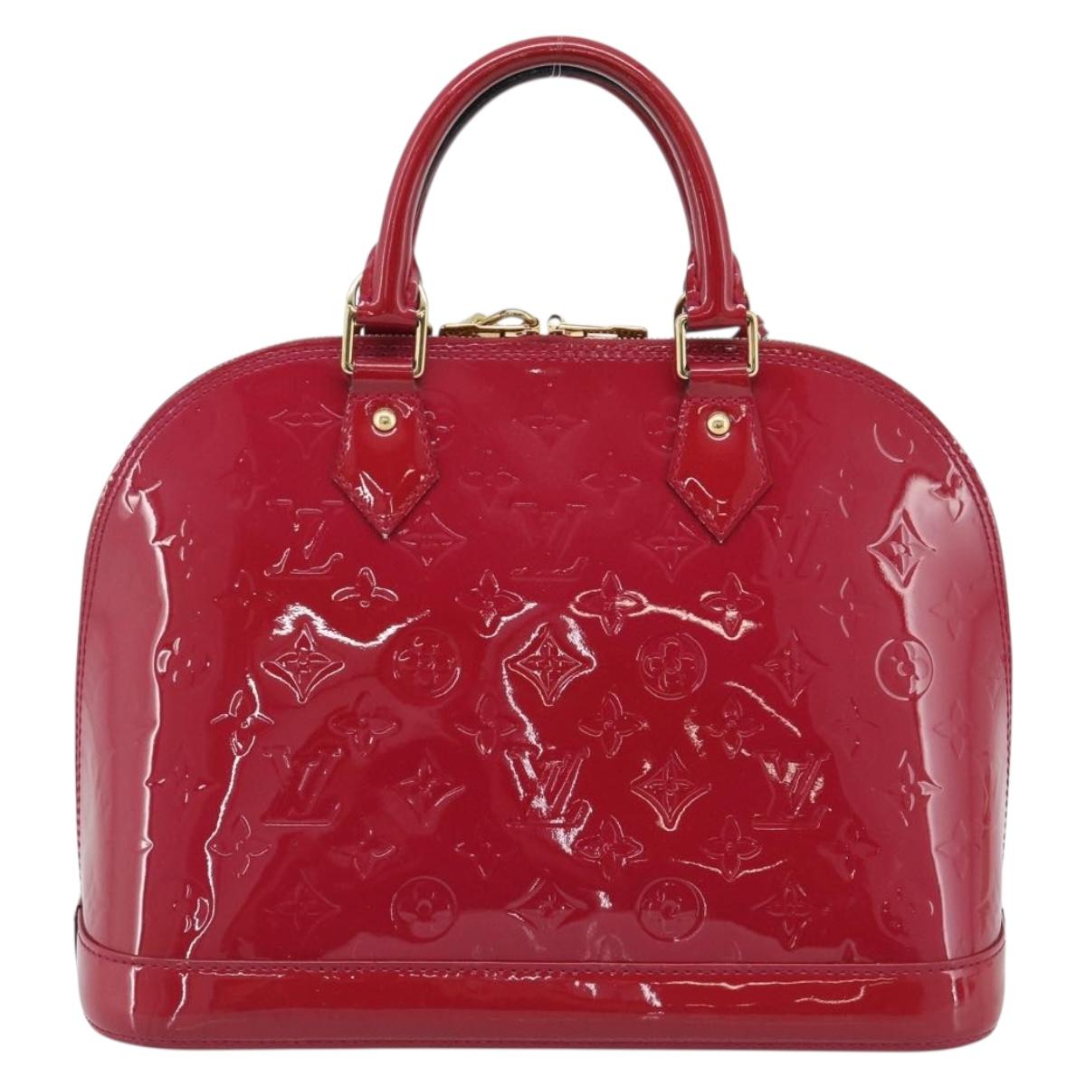 LOUIS VUITTON Monogram Vernis Alma PM Hand Bag Pink M50561 LV Auth 185695A