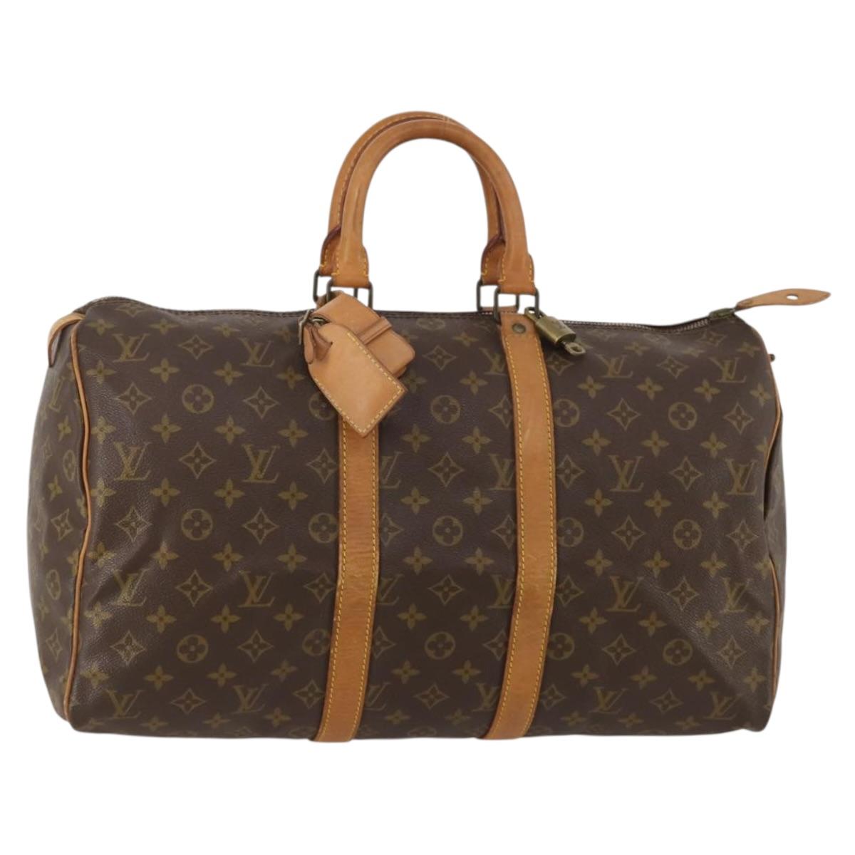 LOUIS VUITTON Monogram Keepall 45 Boston Bag M41428 LV Auth 185697A
