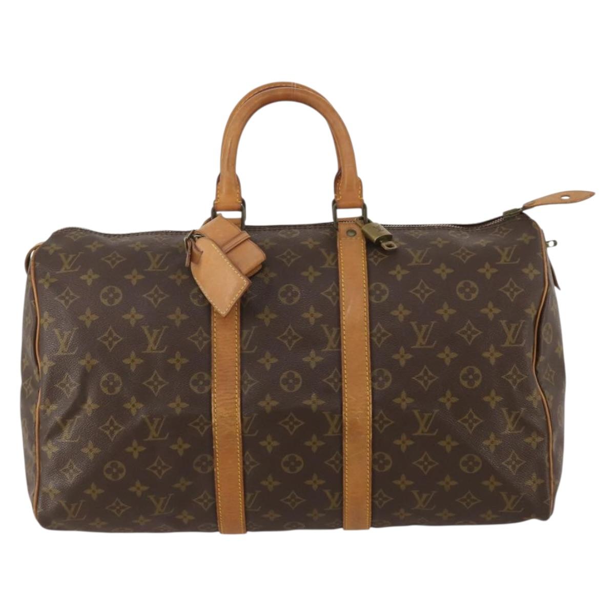 LOUIS VUITTON Monogram Keepall 45 Boston Bag M41428 LV Auth 185697A