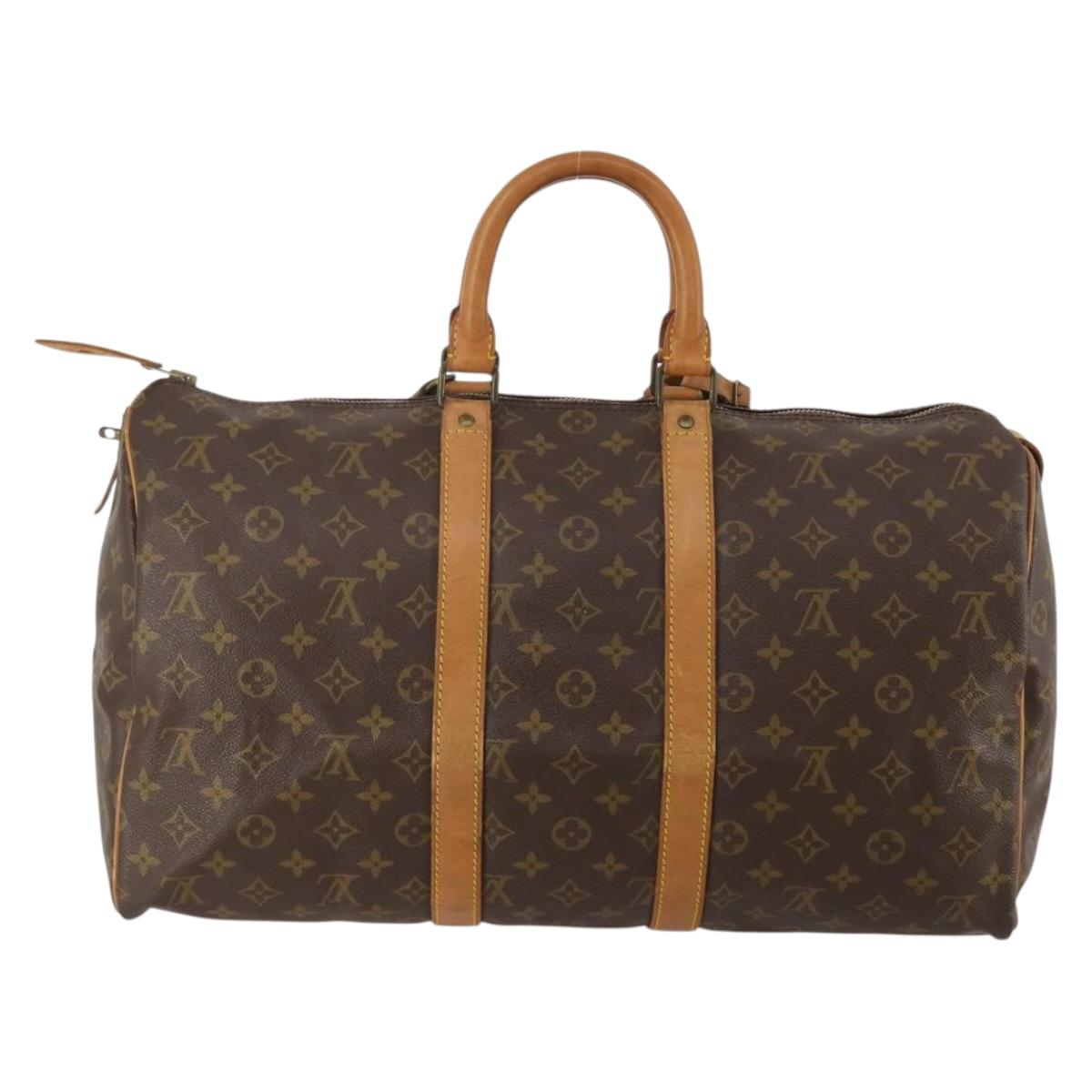 LOUIS VUITTON Monogram Keepall 45 Boston Bag M41428 LV Auth 185697A