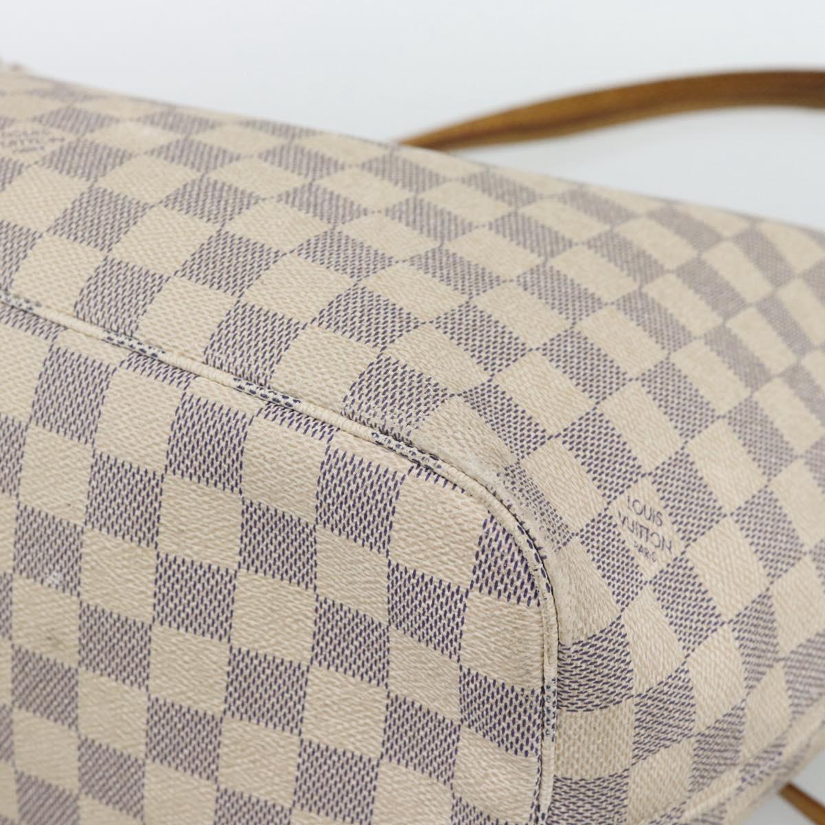 LOUIS VUITTON Damier Azur Neverfull MM Tote Bag N41605 LV Auth 185706A