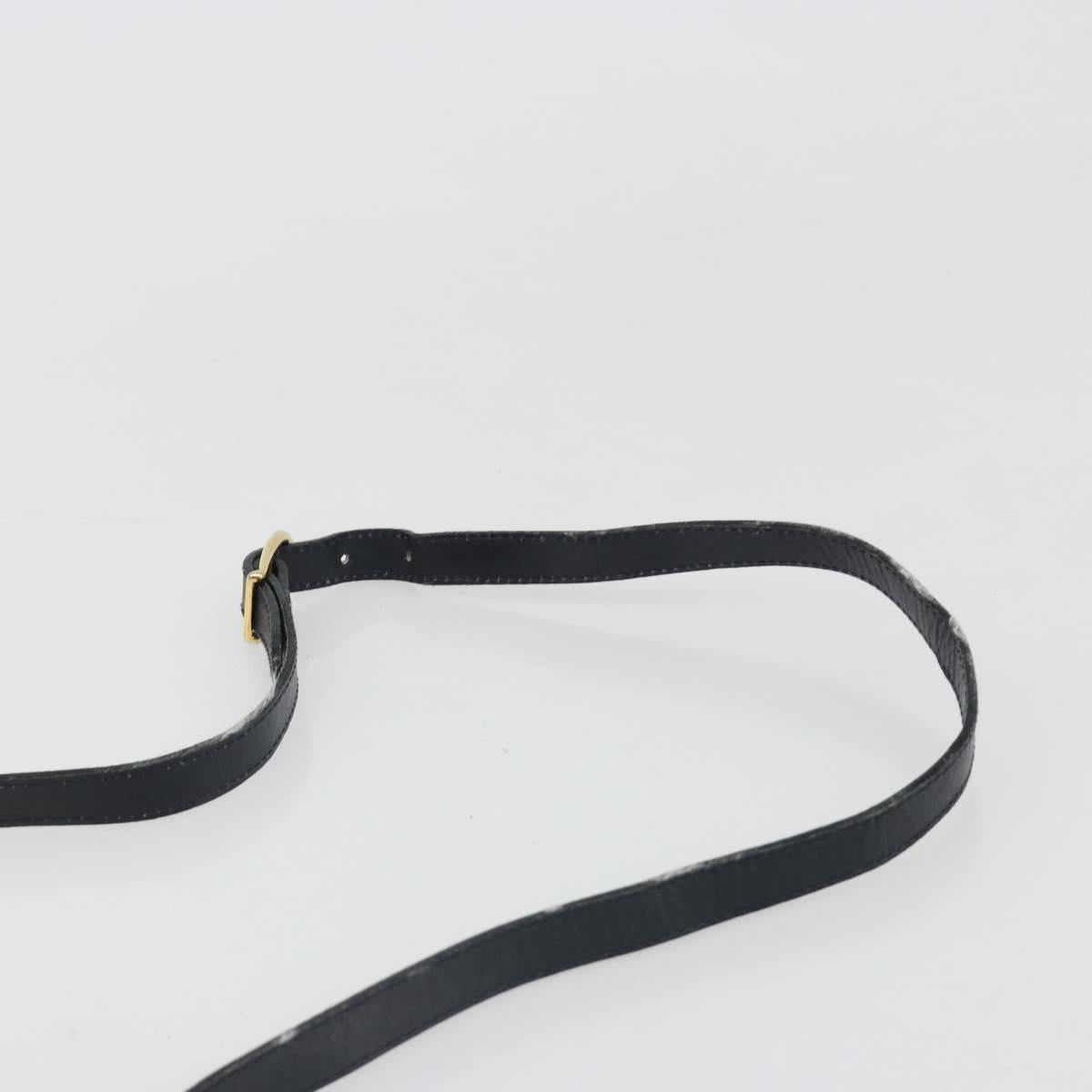 GUCCI GG Supreme Sherry Line Shoulder Bag PVC Navy Gold Auth 185719