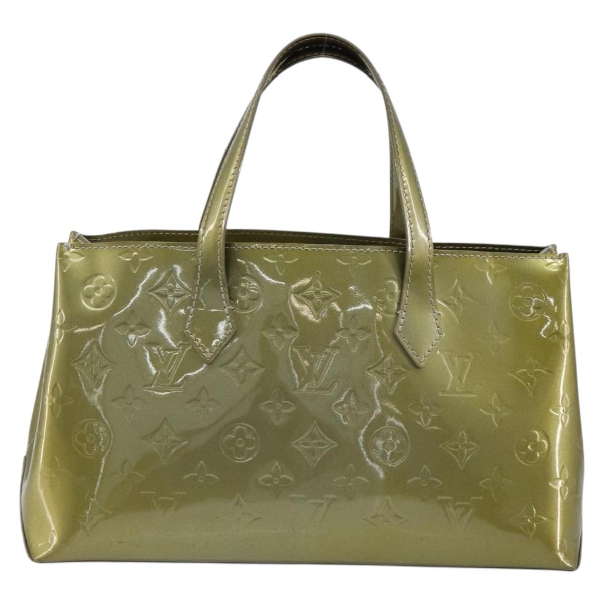 LOUIS VUITTON Vernis Wilshire PM Hand Bag Veil Amplession M91643 LV Auth 185720