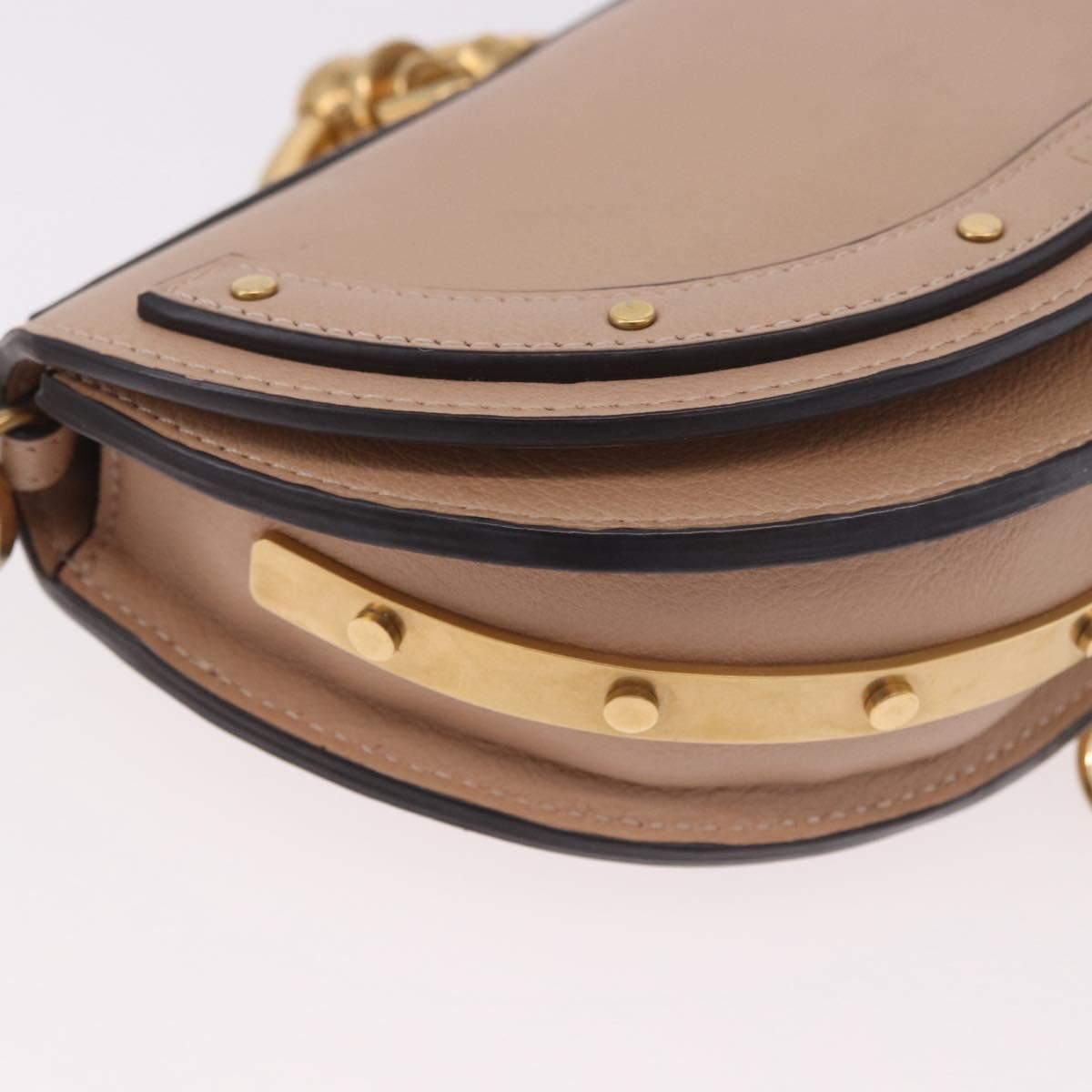 Chloe Nile Hand Bag Leather 2way Pink Gold Auth 185728A