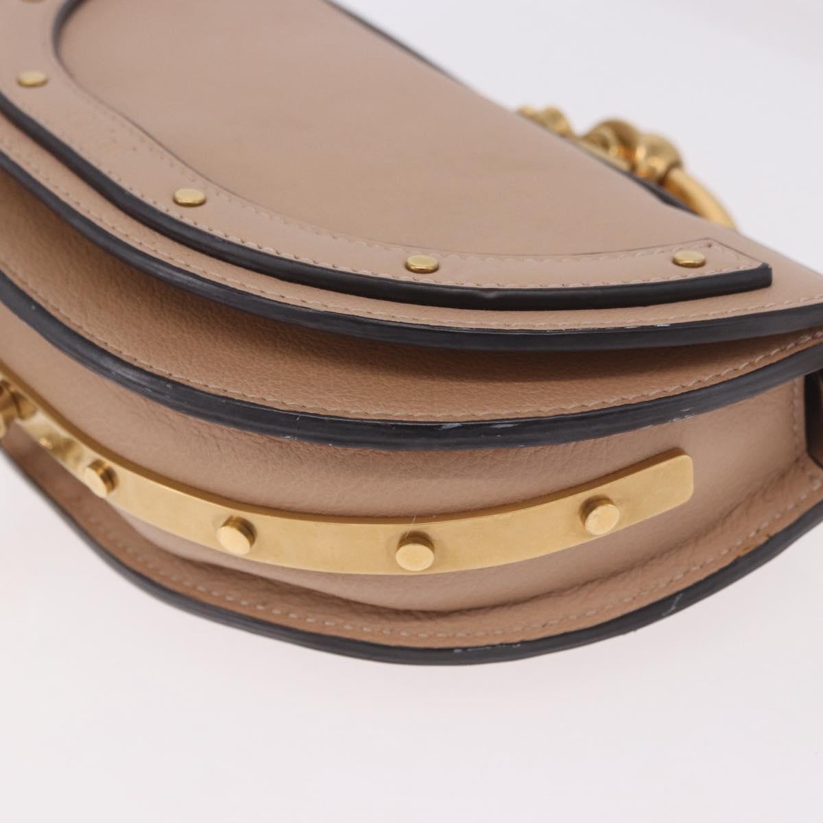 Chloe Nile Hand Bag Leather 2way Pink Gold Auth 185728A