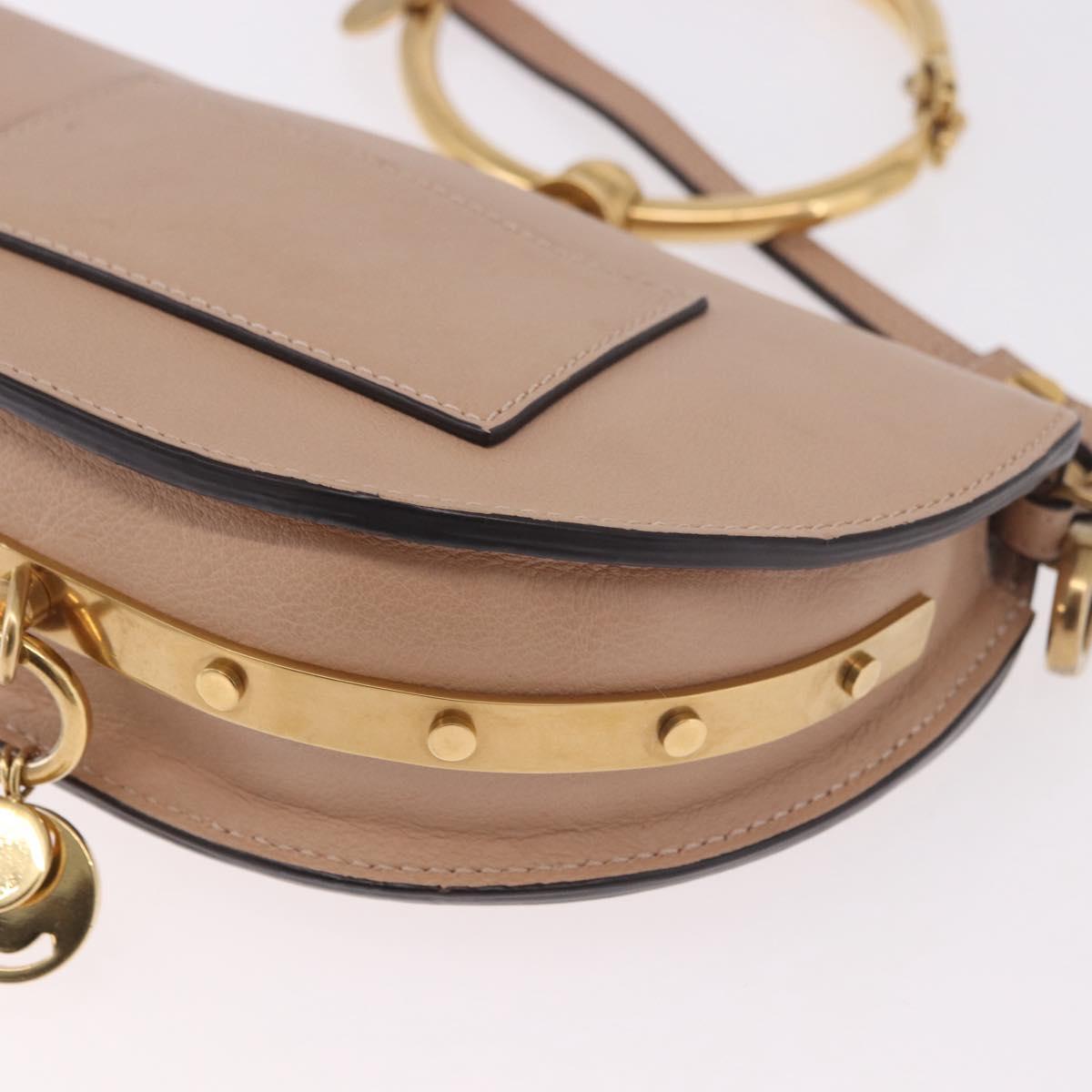 Chloe Nile Hand Bag Leather 2way Pink Gold Auth 185728A