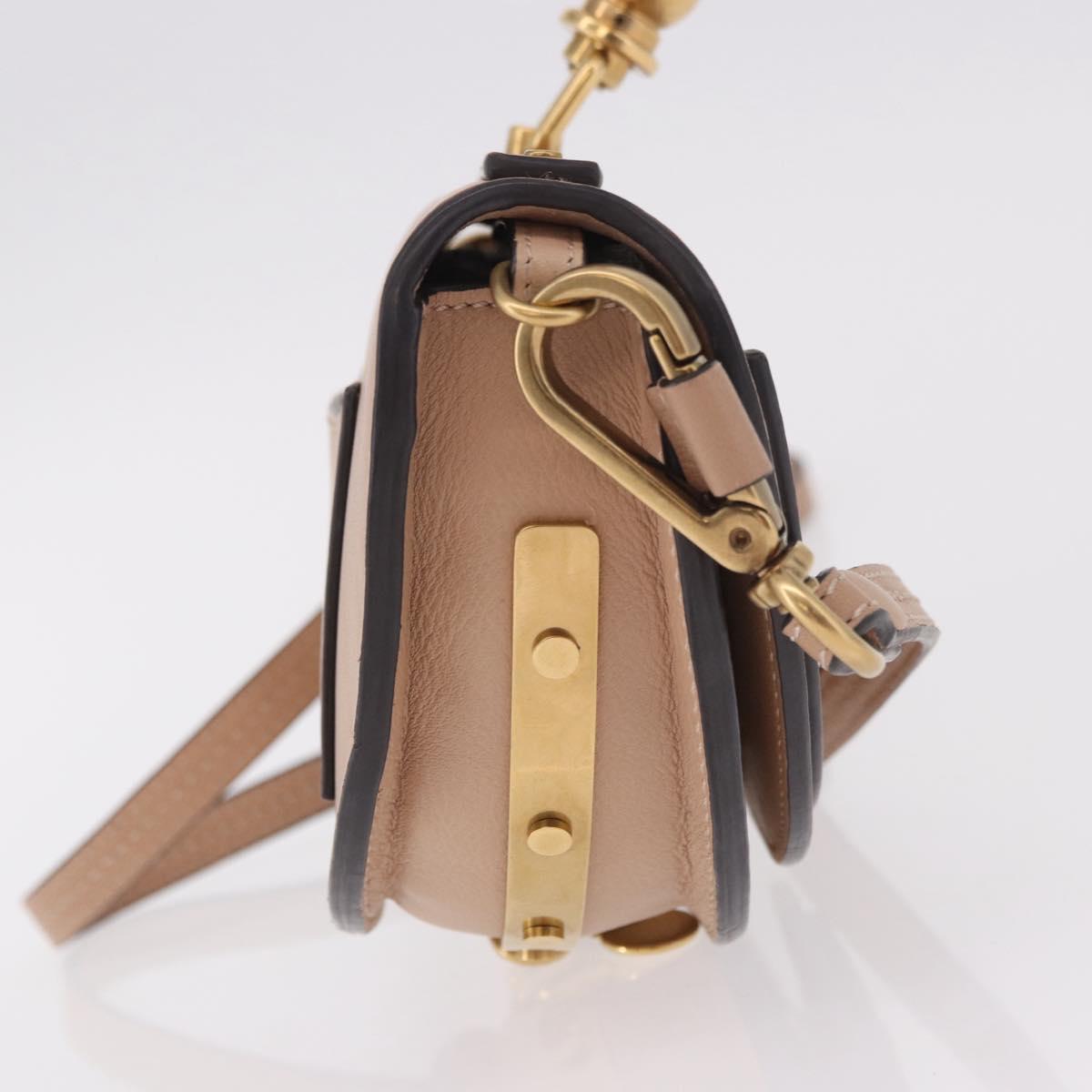 Chloe Nile Hand Bag Leather 2way Pink Gold Auth 185728A