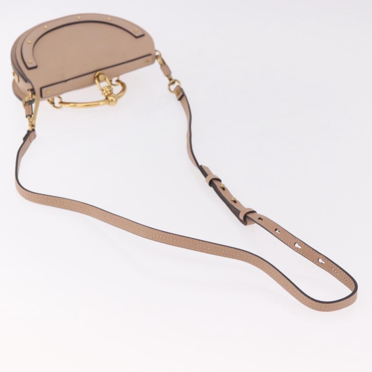 Chloe Nile Hand Bag Leather 2way Pink Gold Auth 185728A