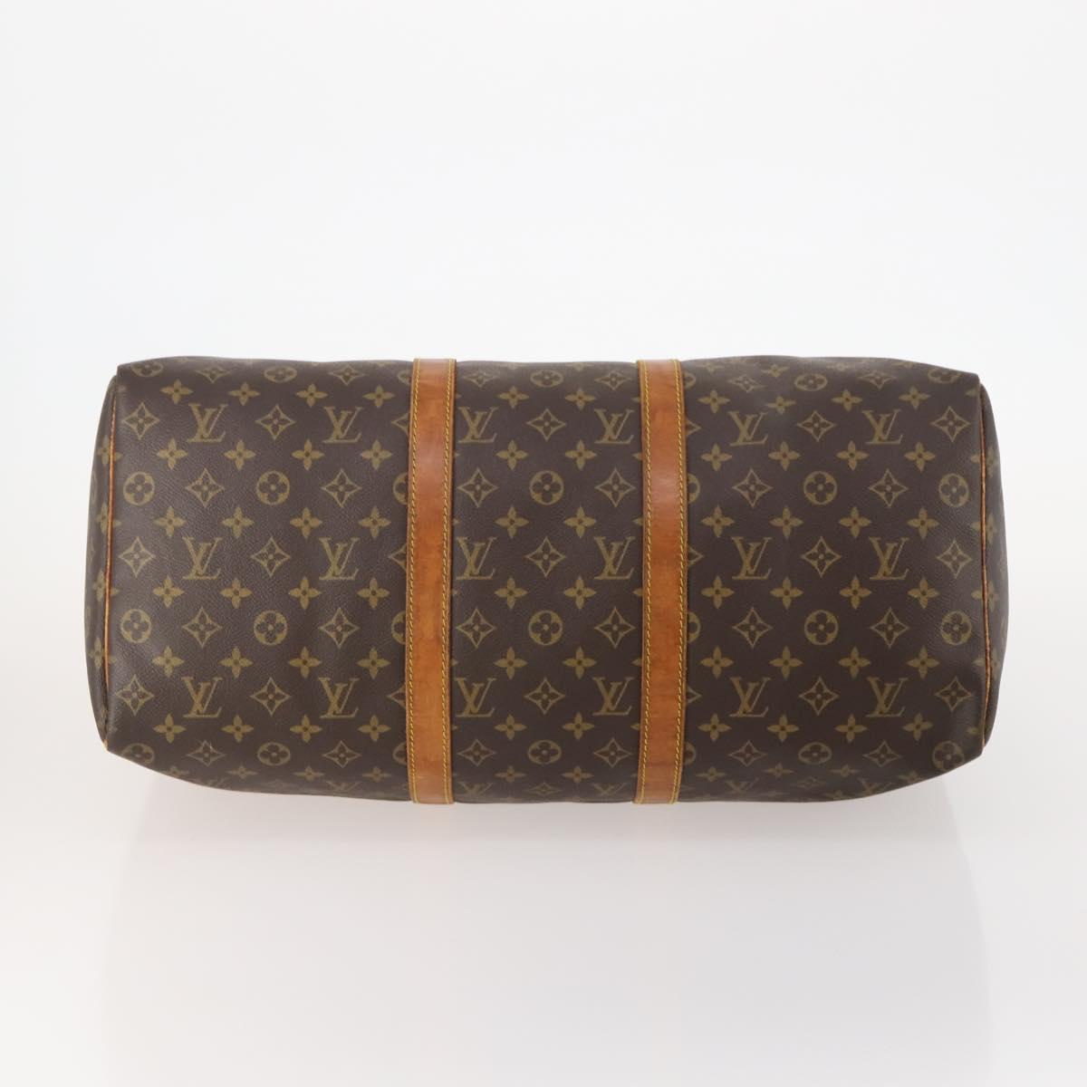 LOUIS VUITTON Monogram Keepall 50 Boston Bag M41426 LV Auth 185731