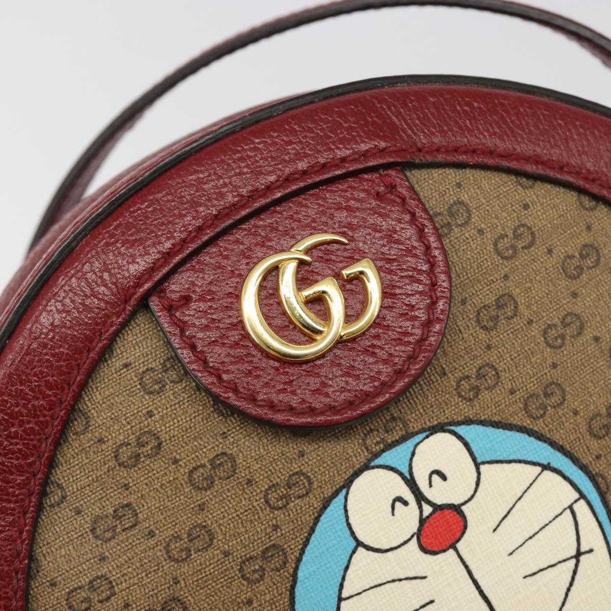 GUCCI Micro GG Supreme Doraemon Collaboration Bag PVC Beige 625216 Auth 185736M