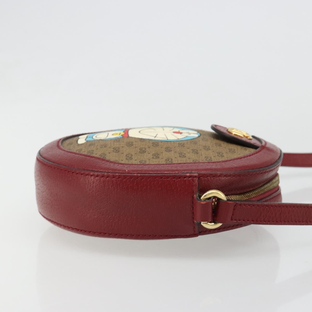 GUCCI Micro GG Supreme Doraemon Collaboration Bag PVC Beige 625216 Auth 185736M