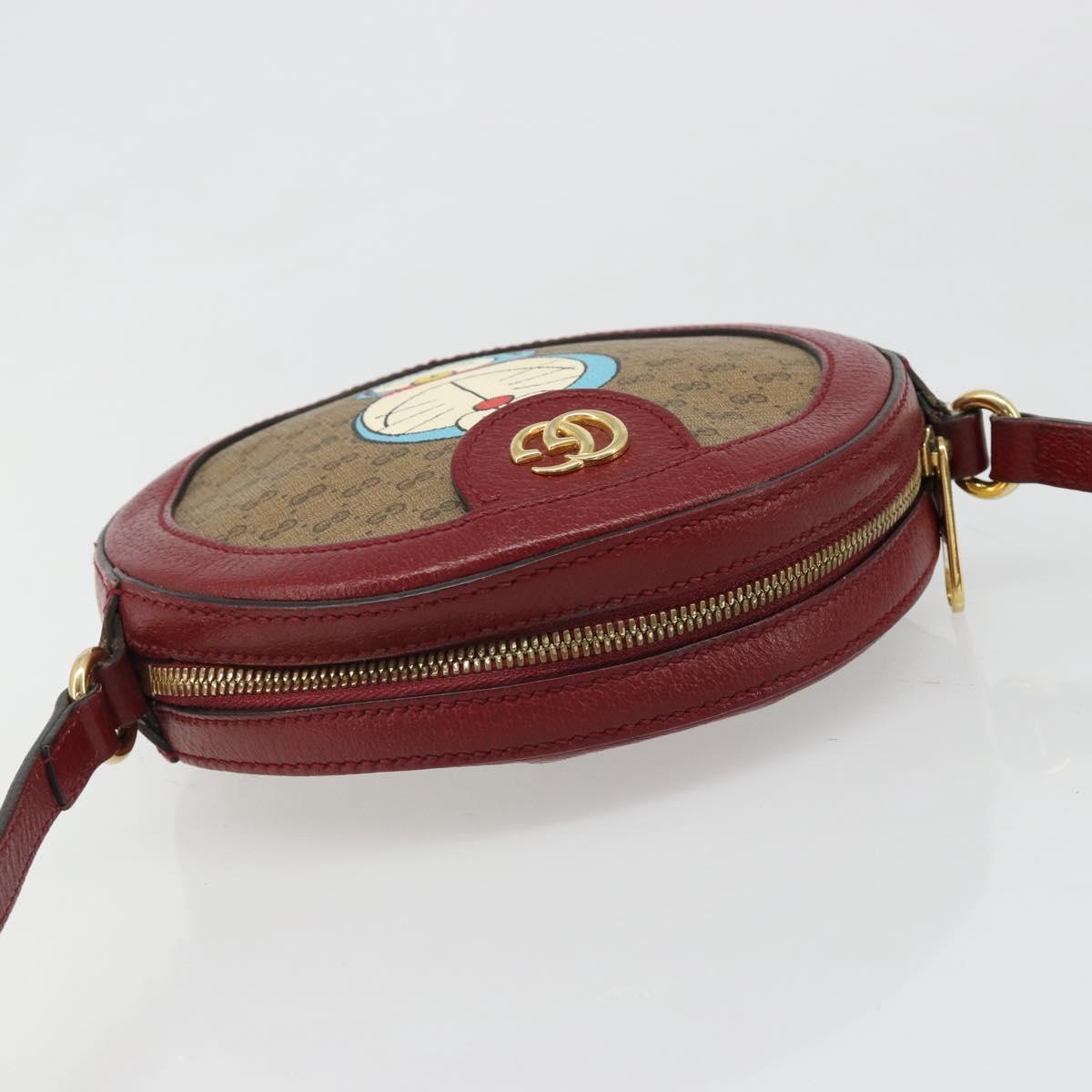 GUCCI Micro GG Supreme Doraemon Collaboration Bag PVC Beige 625216 Auth 185736M