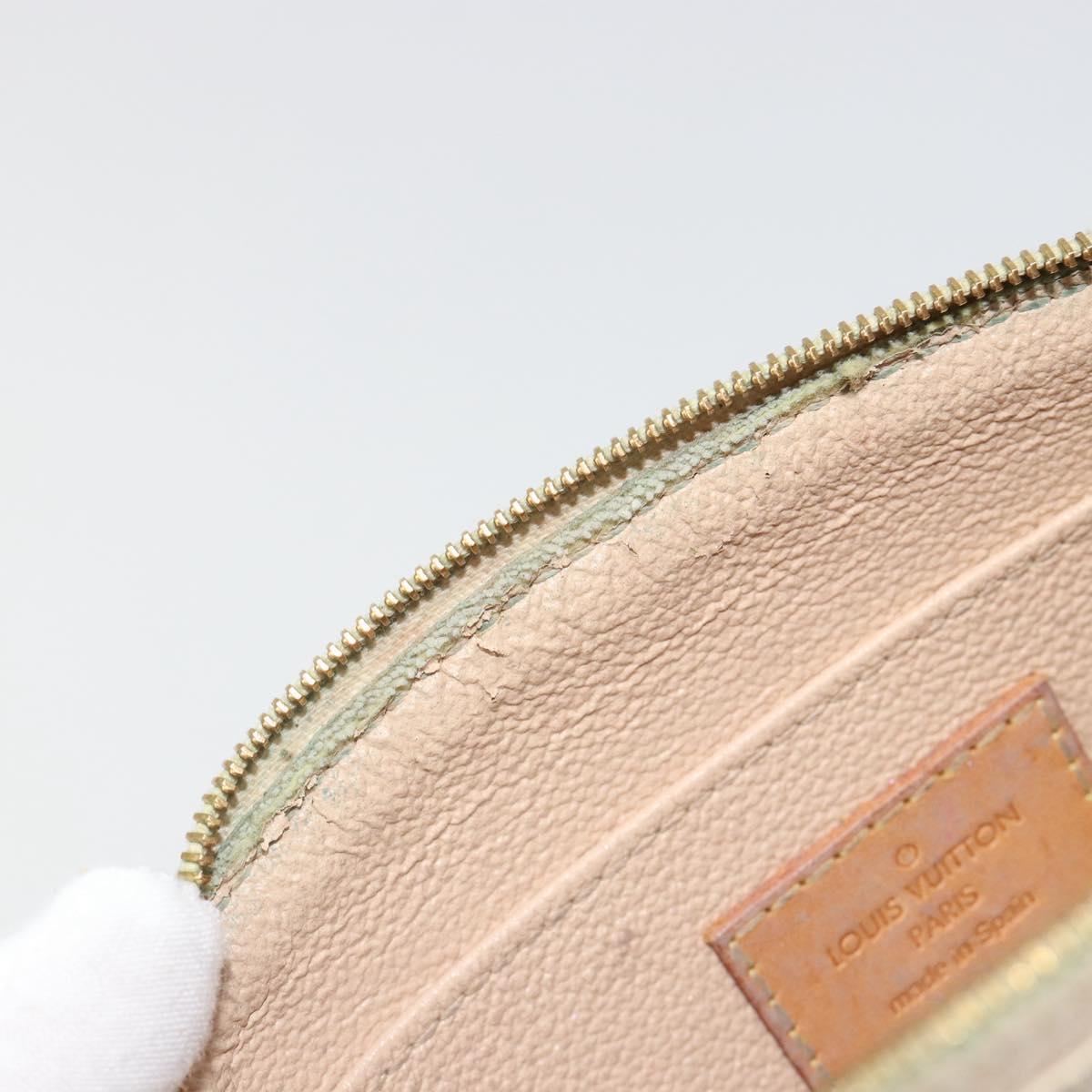LOUIS VUITTON Damier Azur Pochette Cosmetic PM Pouch N60024 LV Auth 185747