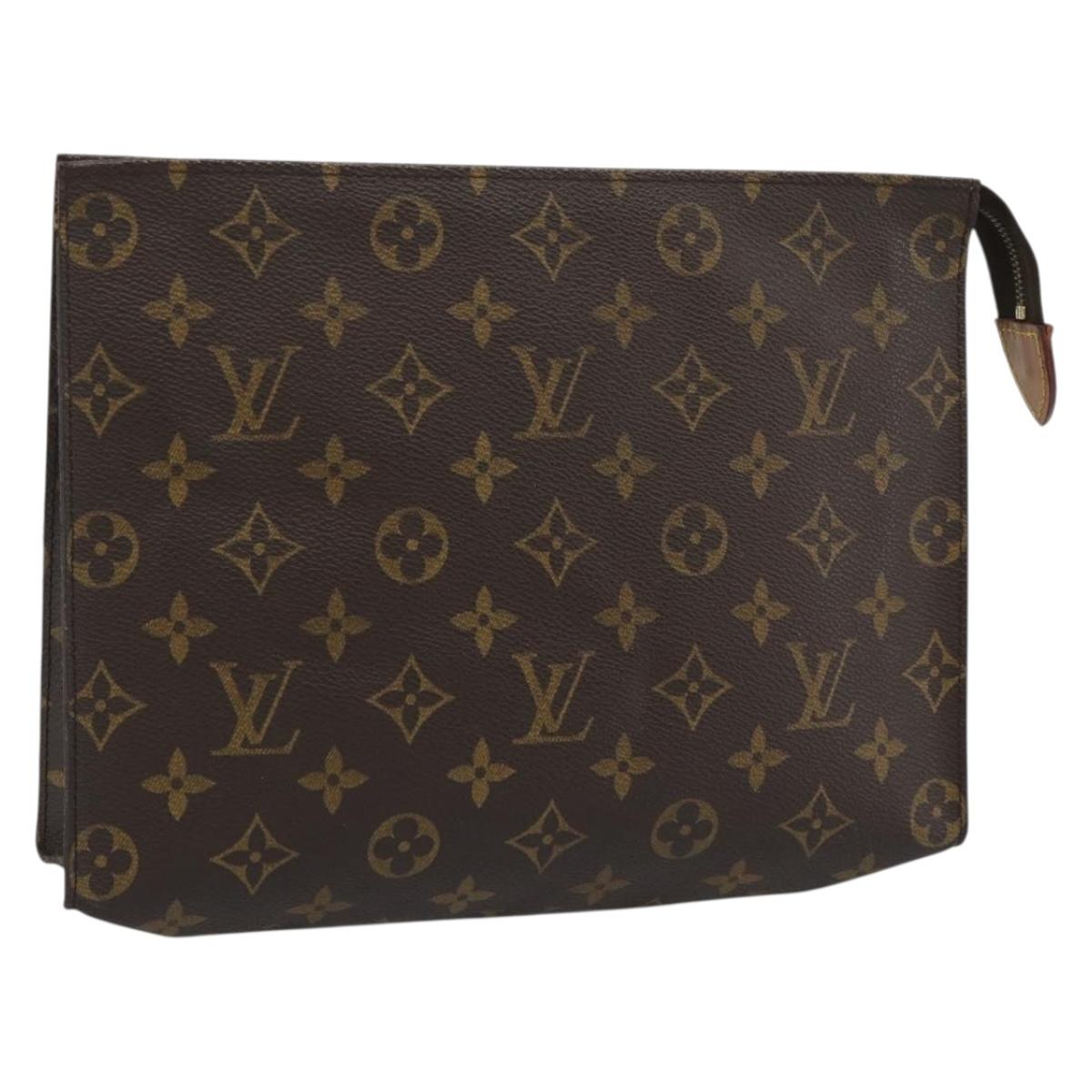 LOUIS VUITTON Monogram Poche Toilette 26 Pouch M47542 LV Auth 185748