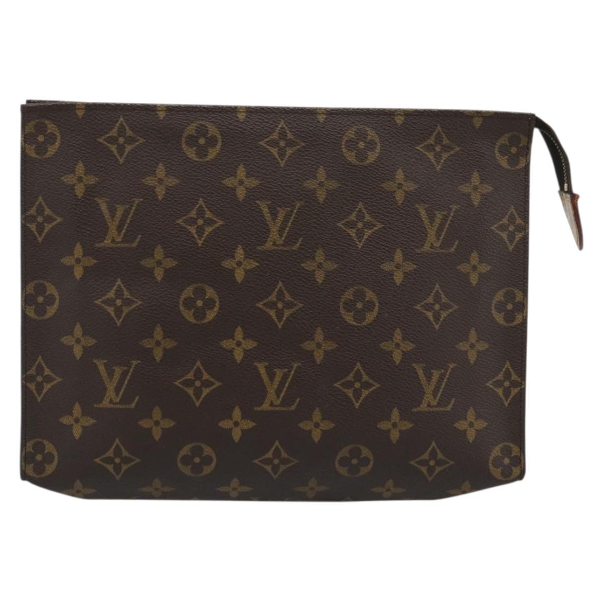 LOUIS VUITTON Monogram Poche Toilette 26 Pouch M47542 LV Auth 185748