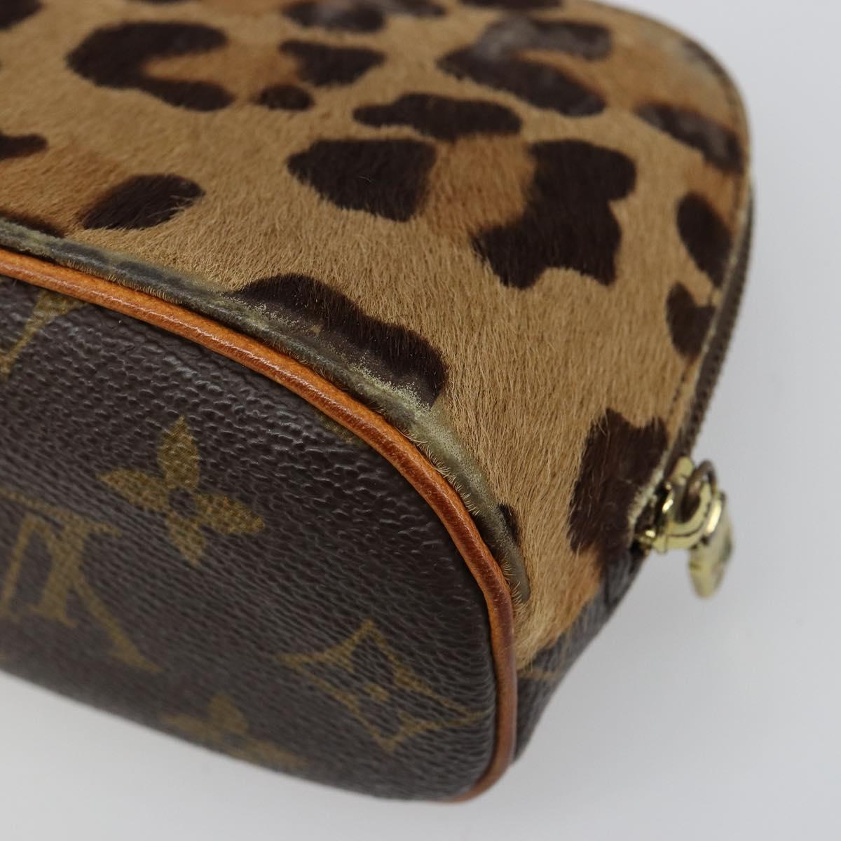 LOUIS VUITTON Monogram Leopard Azzedine Alaïa Alma Pouch M99032 LV Auth 185752A