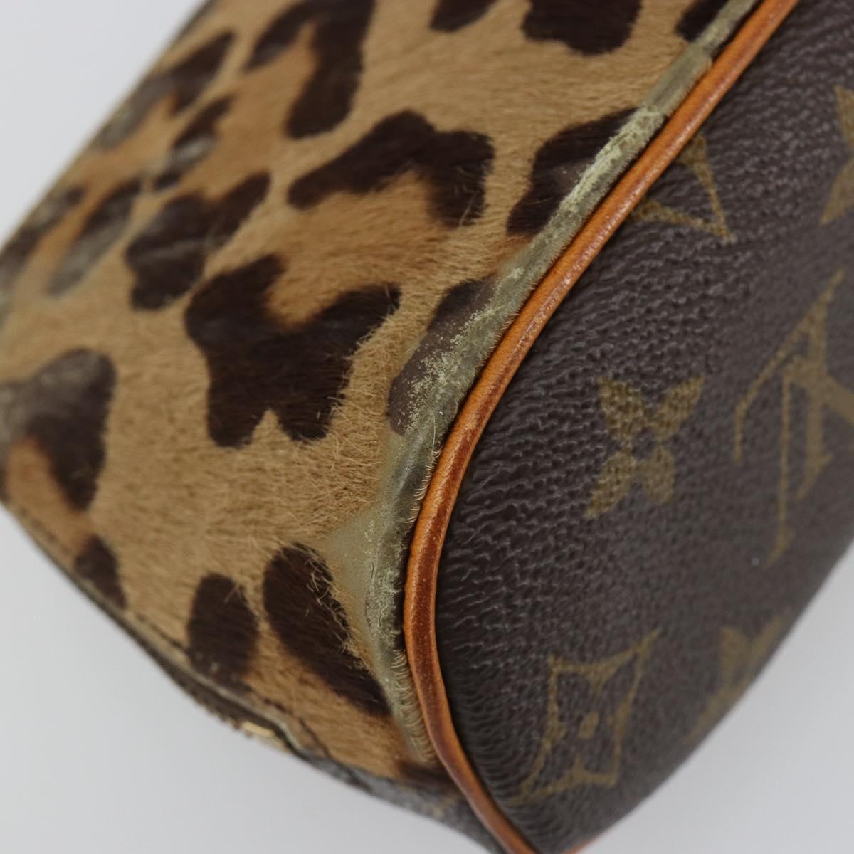 LOUIS VUITTON Monogram Leopard Azzedine Alaïa Alma Pouch M99032 LV Auth 185752A