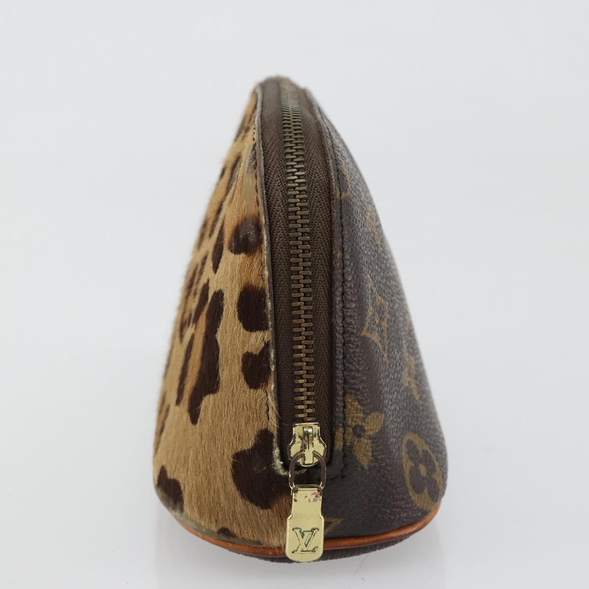 LOUIS VUITTON Monogram Leopard Azzedine Alaïa Alma Pouch M99032 LV Auth 185752A