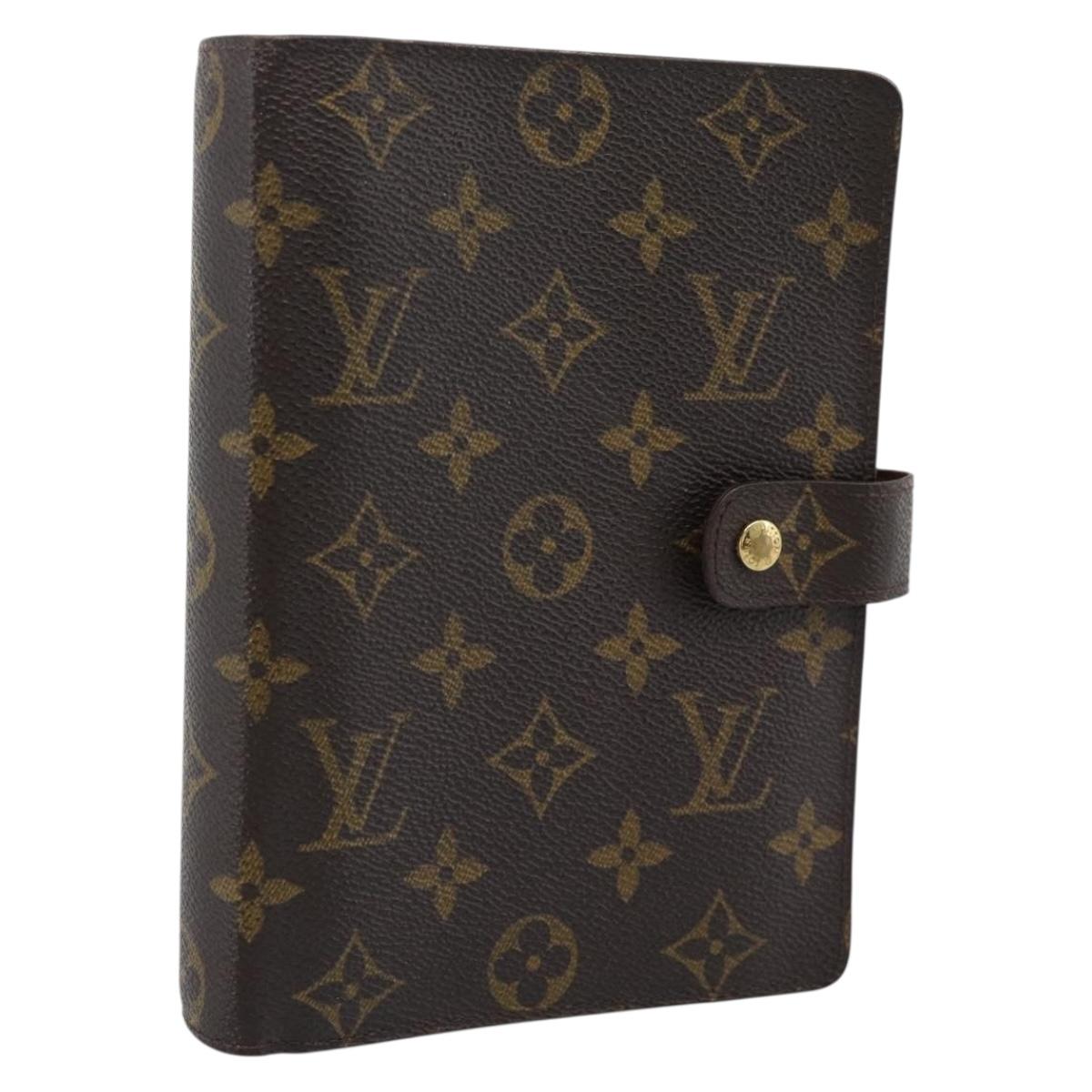 LOUIS VUITTON Monogram Agenda MM Day Planner Cover R20105 LV Auth 185755A