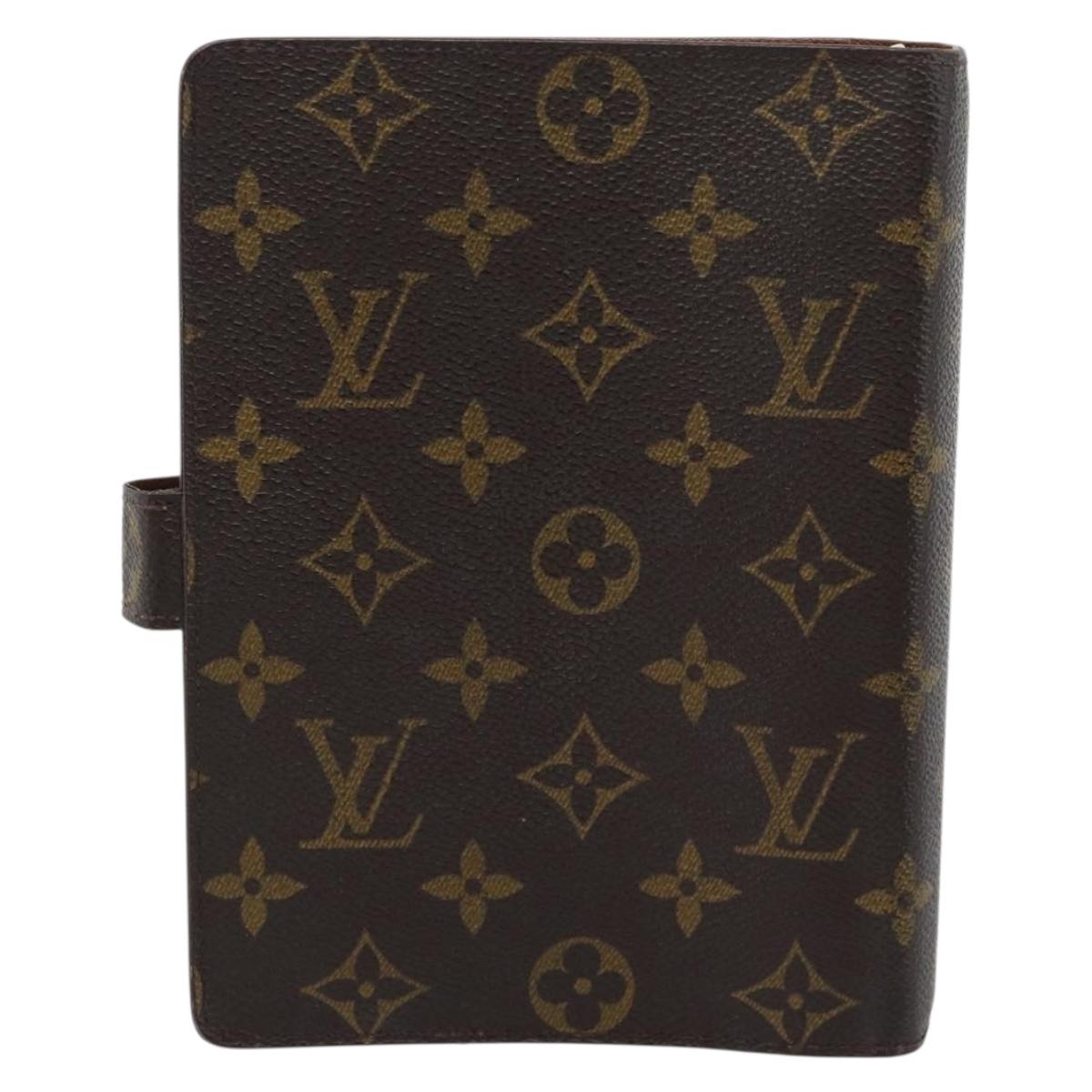 LOUIS VUITTON Monogram Agenda MM Day Planner Cover R20105 LV Auth 185755A