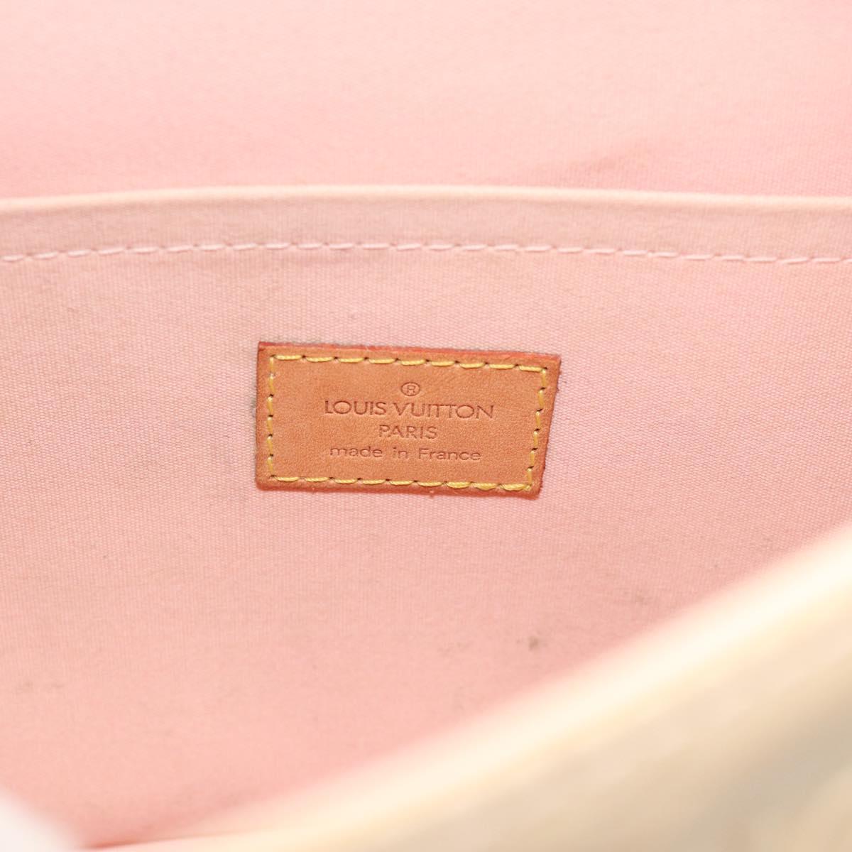 LOUIS VUITTON Vernis Biscayne Bay PM Bag Marshmallow Pink M91288 LV Auth 185757