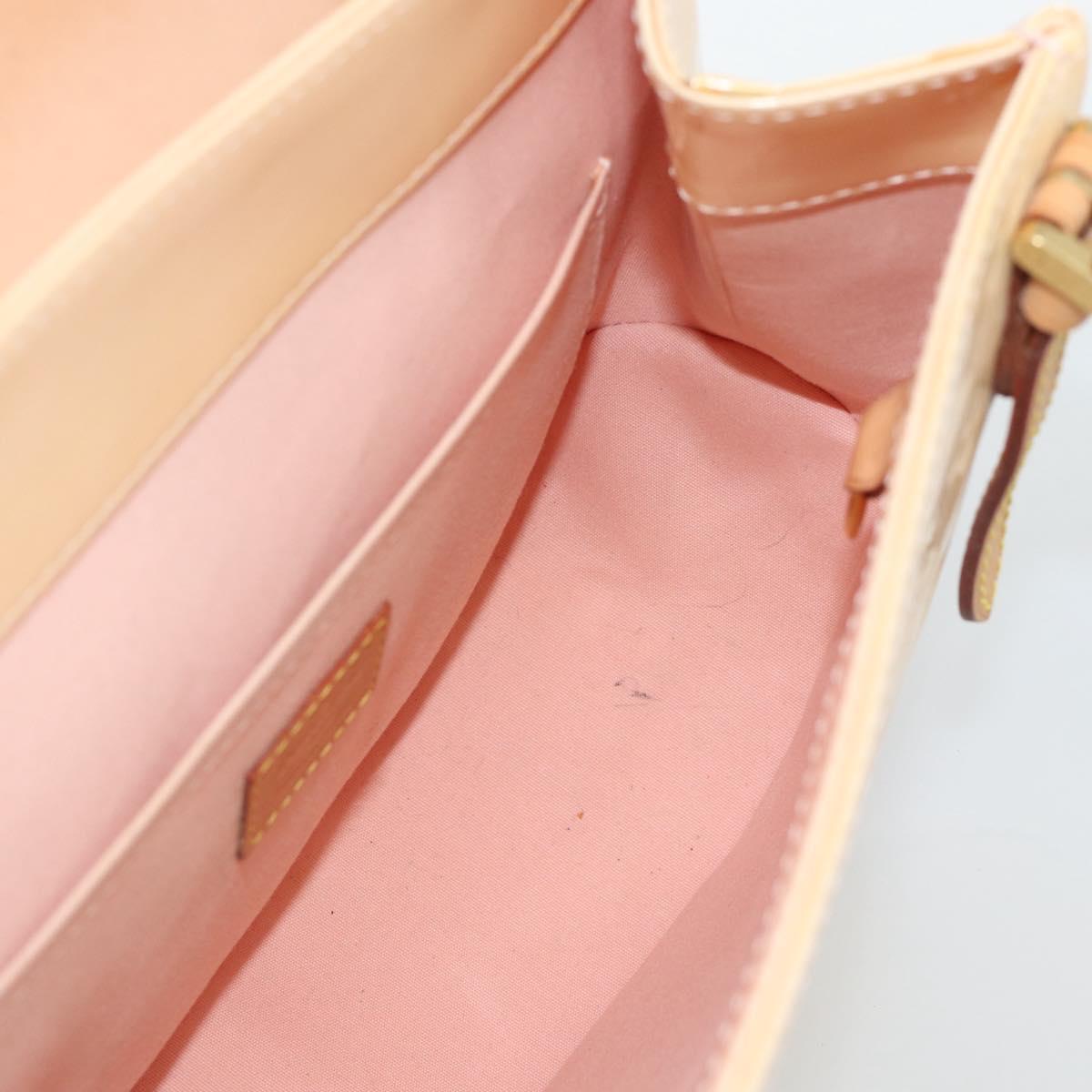 LOUIS VUITTON Vernis Biscayne Bay PM Bag Marshmallow Pink M91288 LV Auth 185757