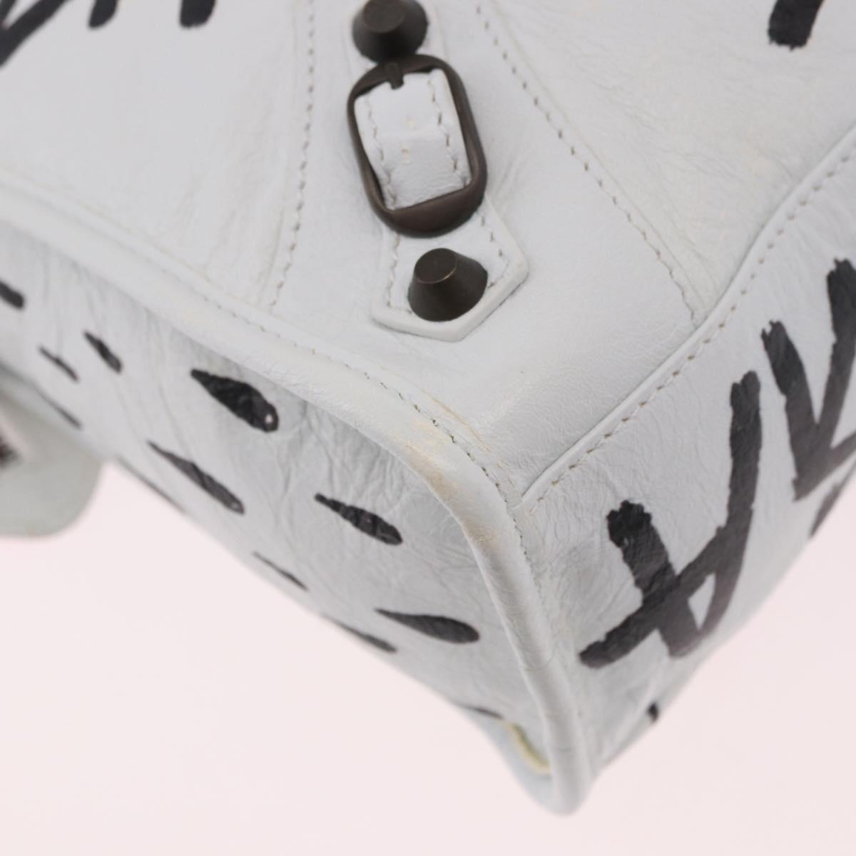 BALENCIAGA Classic Mini City Graphics Bag Leather 2way 431621 Auth 185758SAM